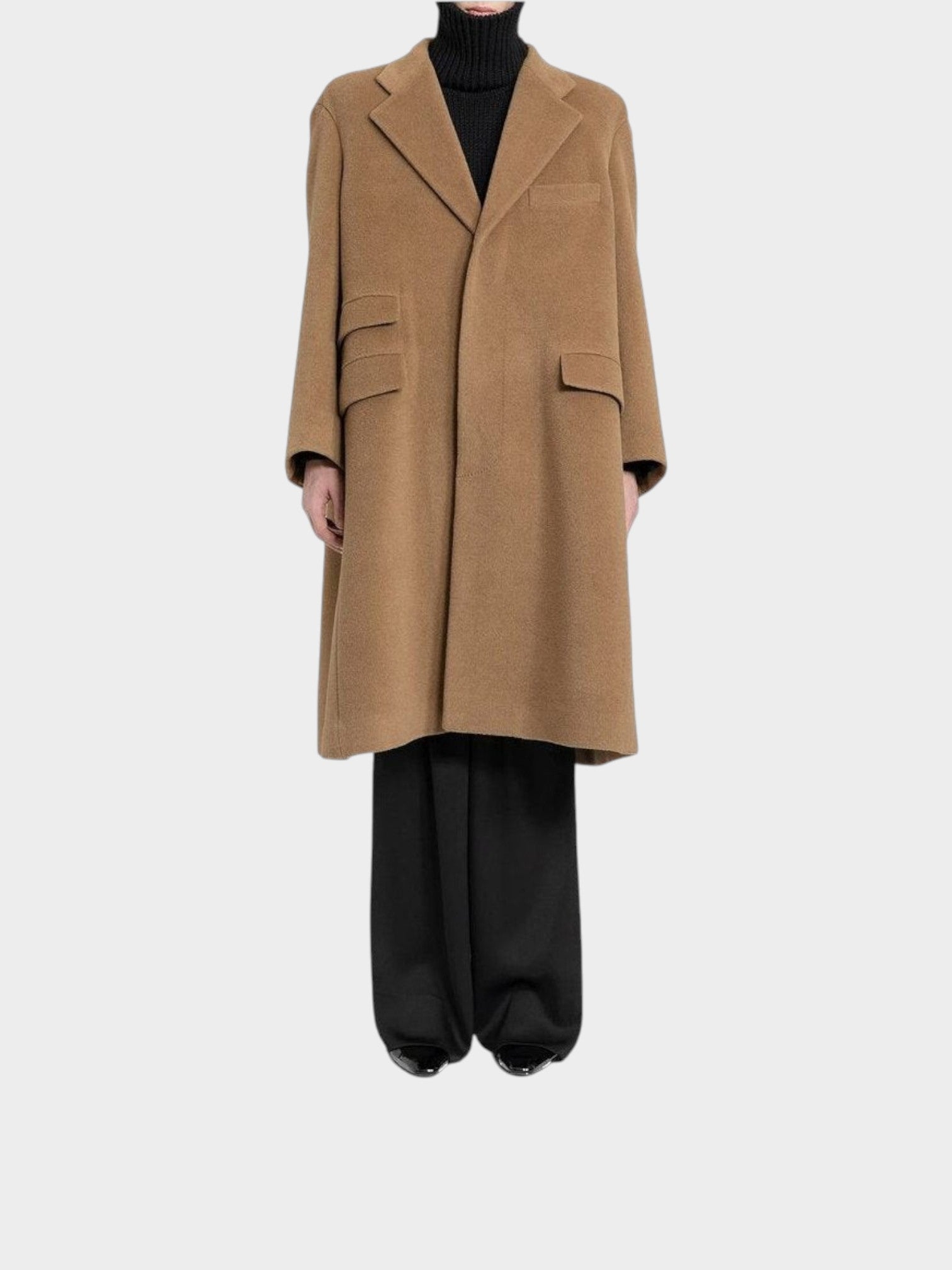 Saint Laurent Brown Wool Coat-thumbmail-2