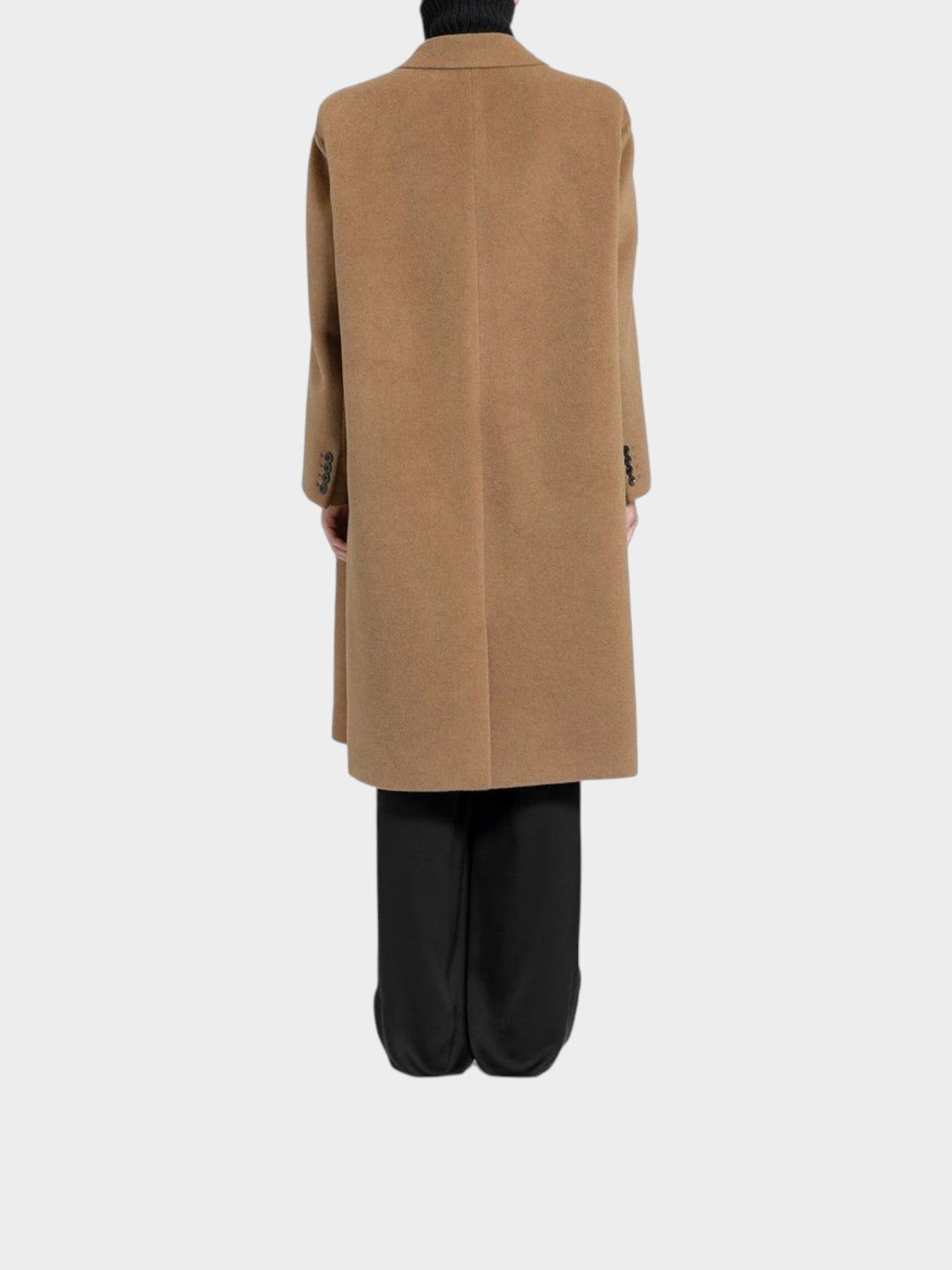 Saint Laurent Brown Wool Coat-thumbmail-3