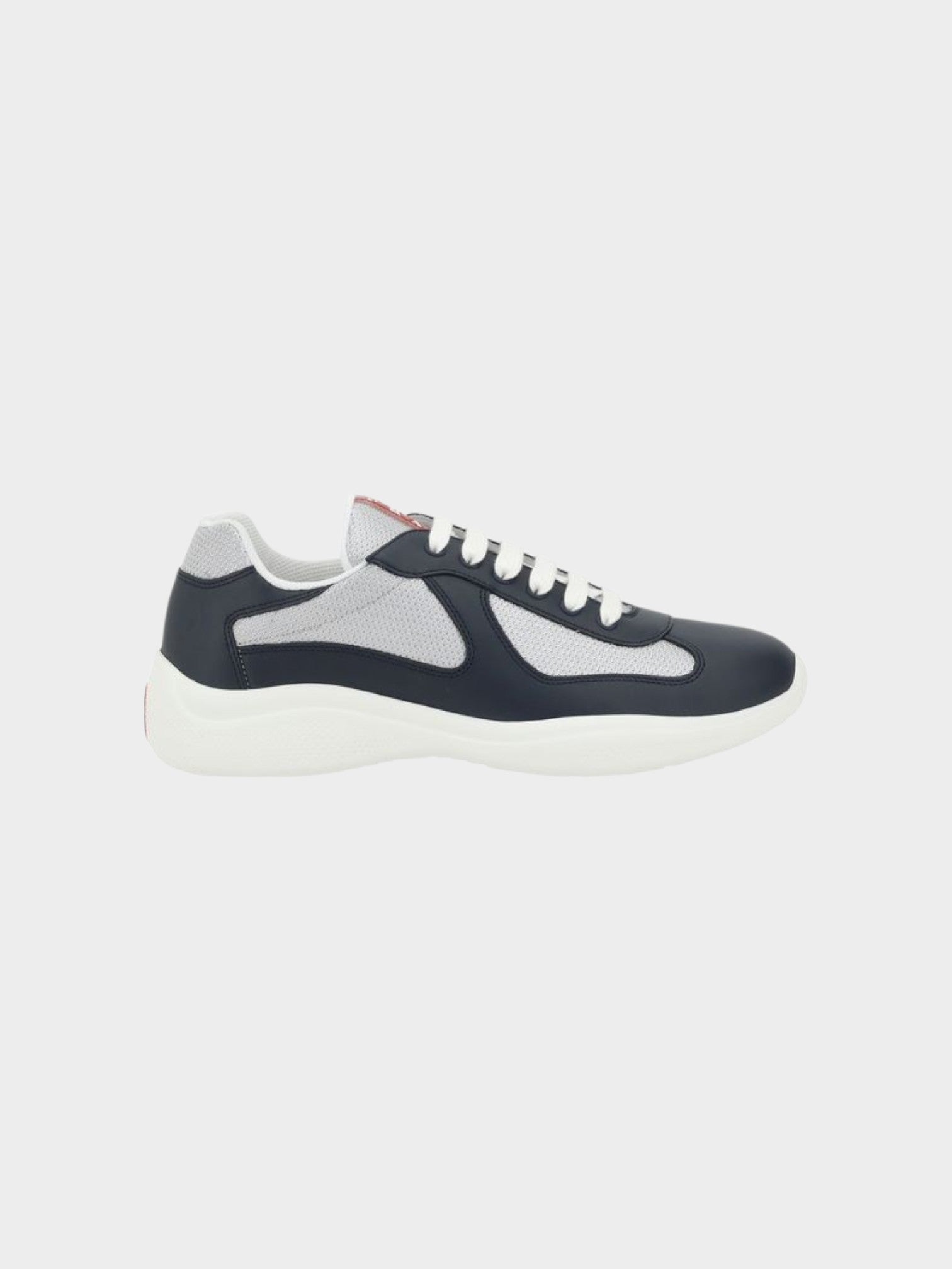 Prada Blue Calf Leather Bos Taurus Athletic Sneakers