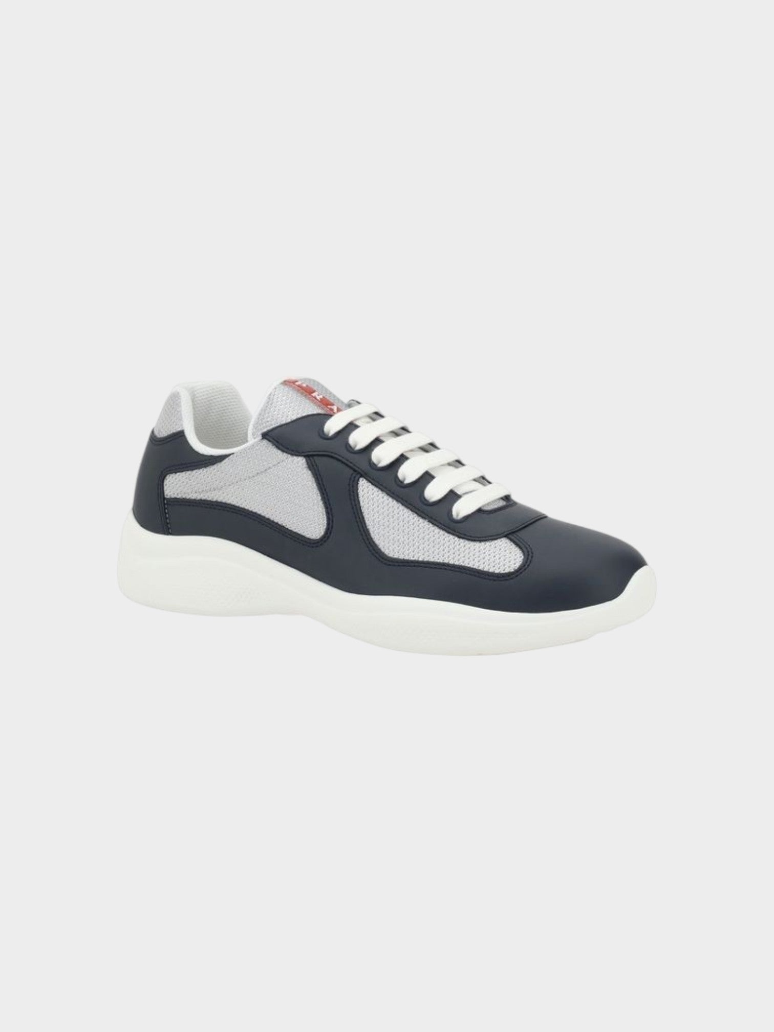 Prada Blue Calf Leather Bos Taurus Athletic Sneakers-thumbmail-2
