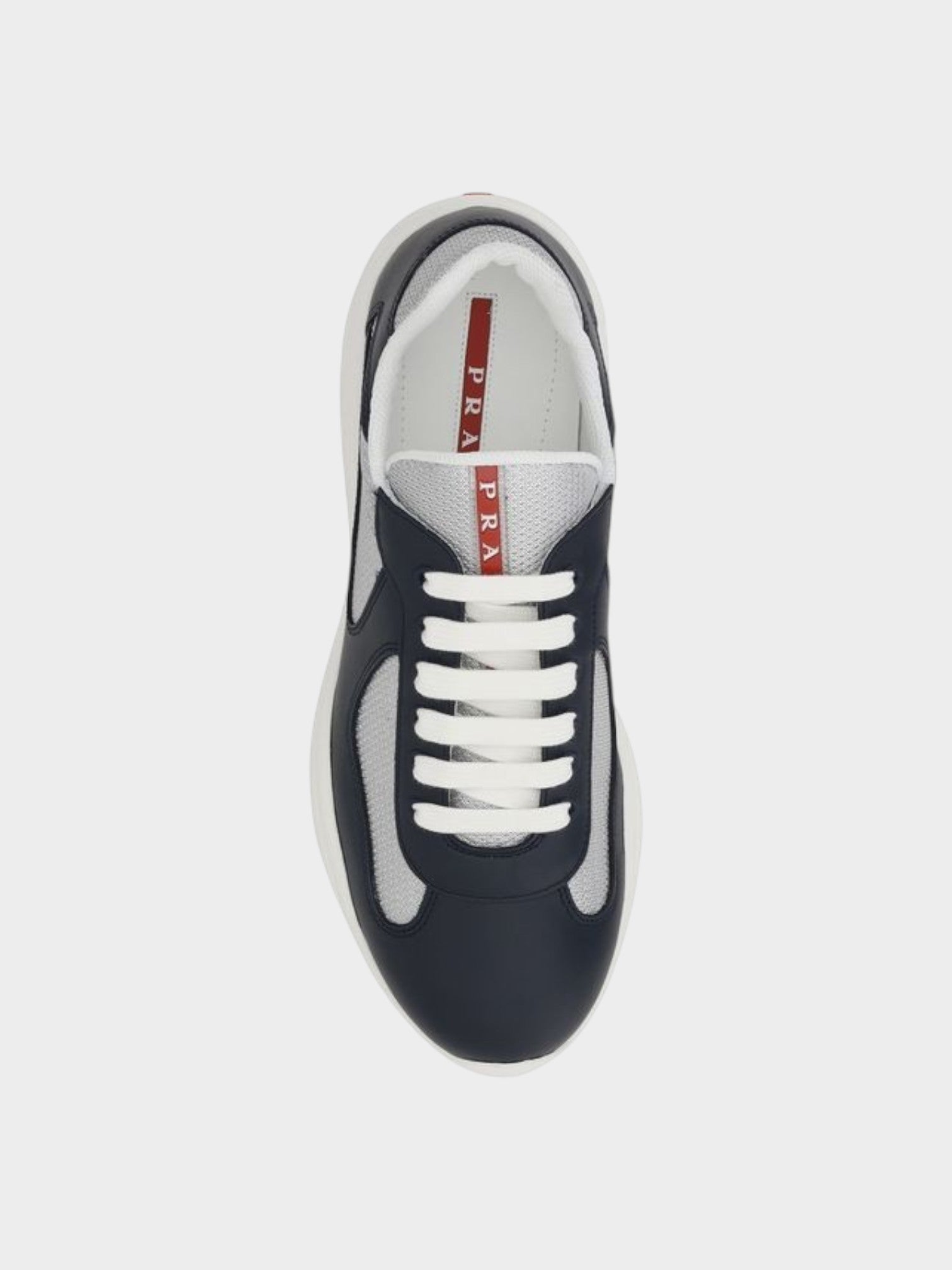 Prada Blue Calf Leather Bos Taurus Athletic Sneakers-thumbmail-4