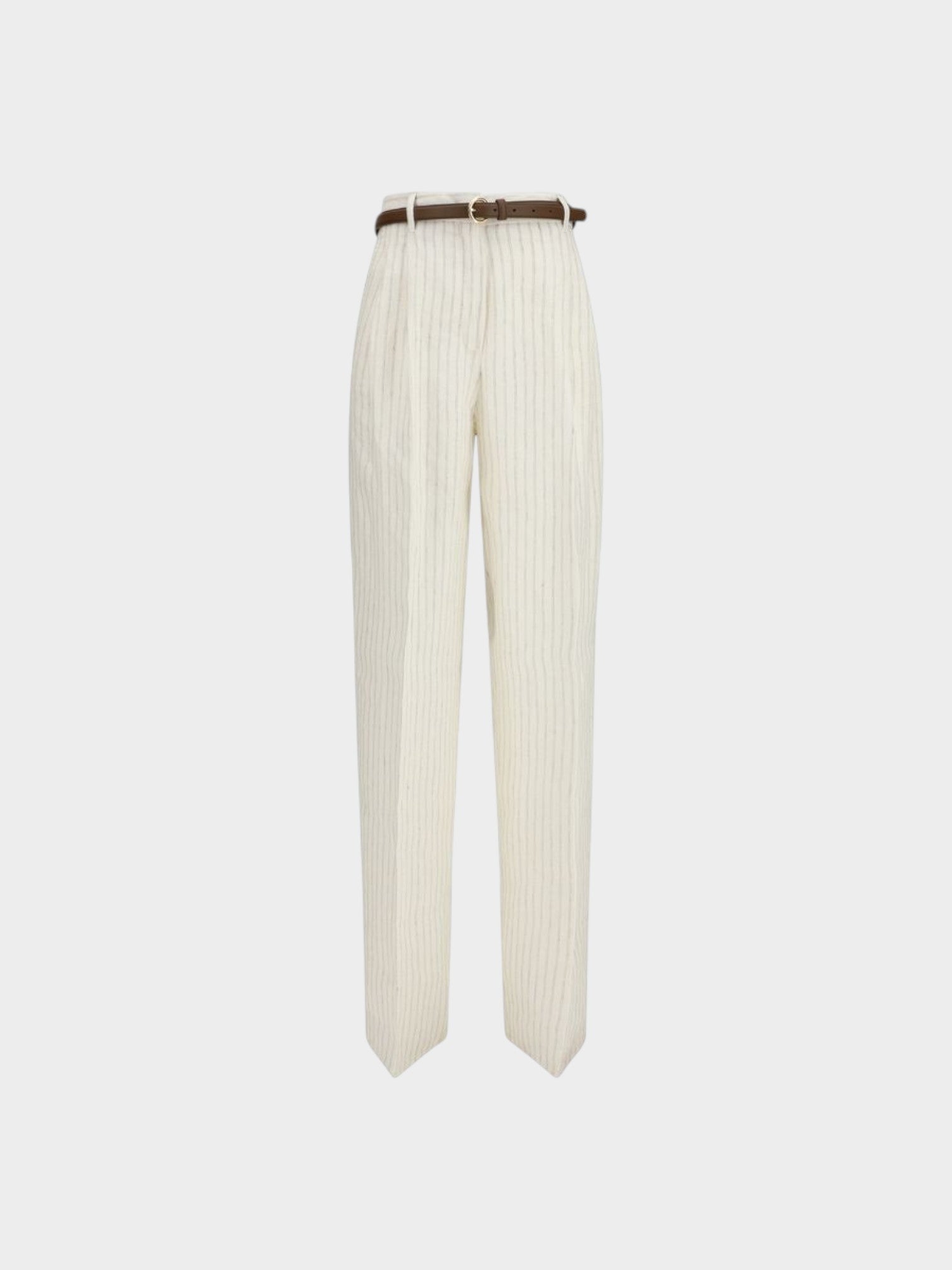 Max Mara Beige Linen Casual Pants