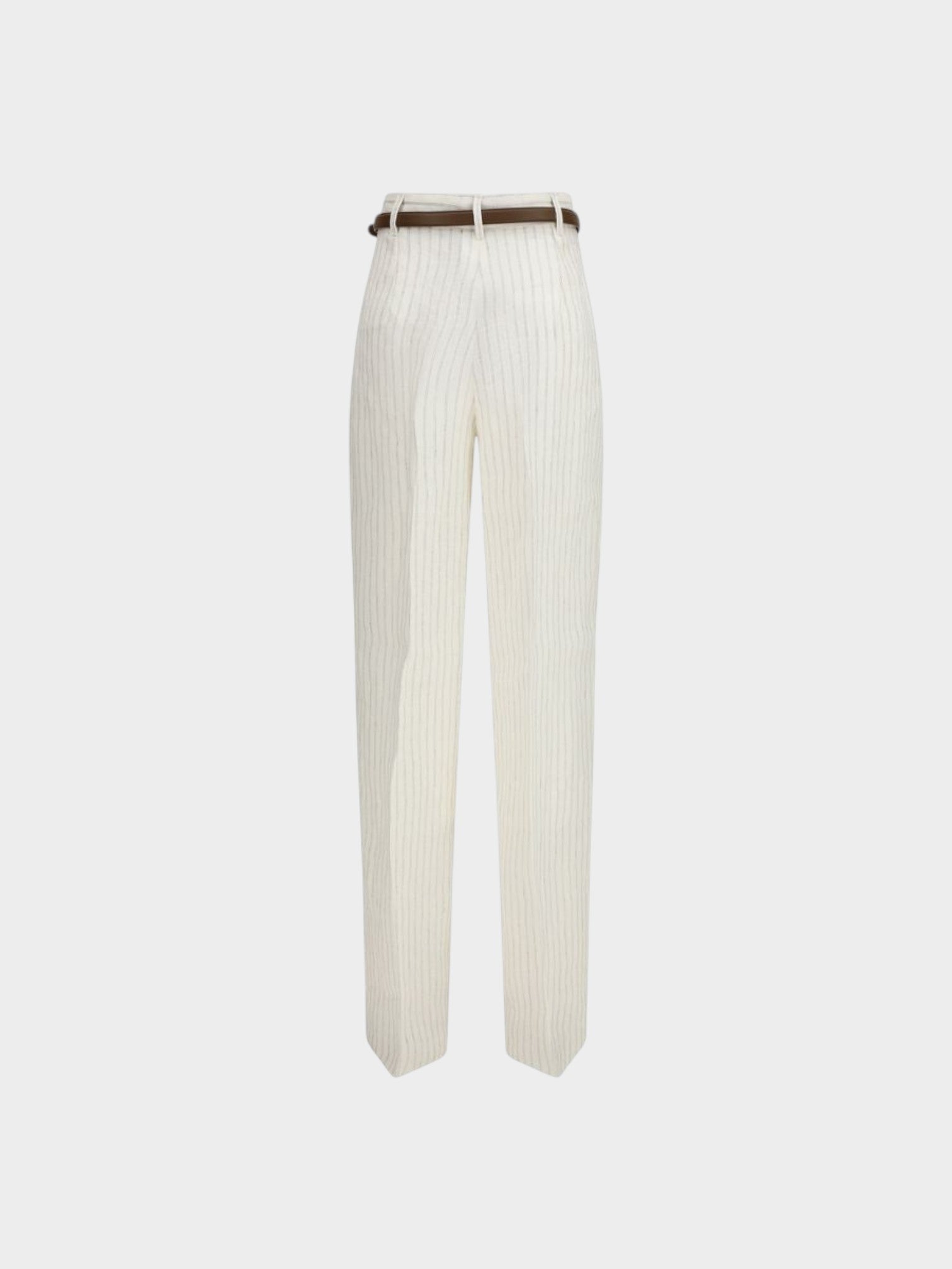 Max Mara Beige Linen Casual Pants-thumbmail-2