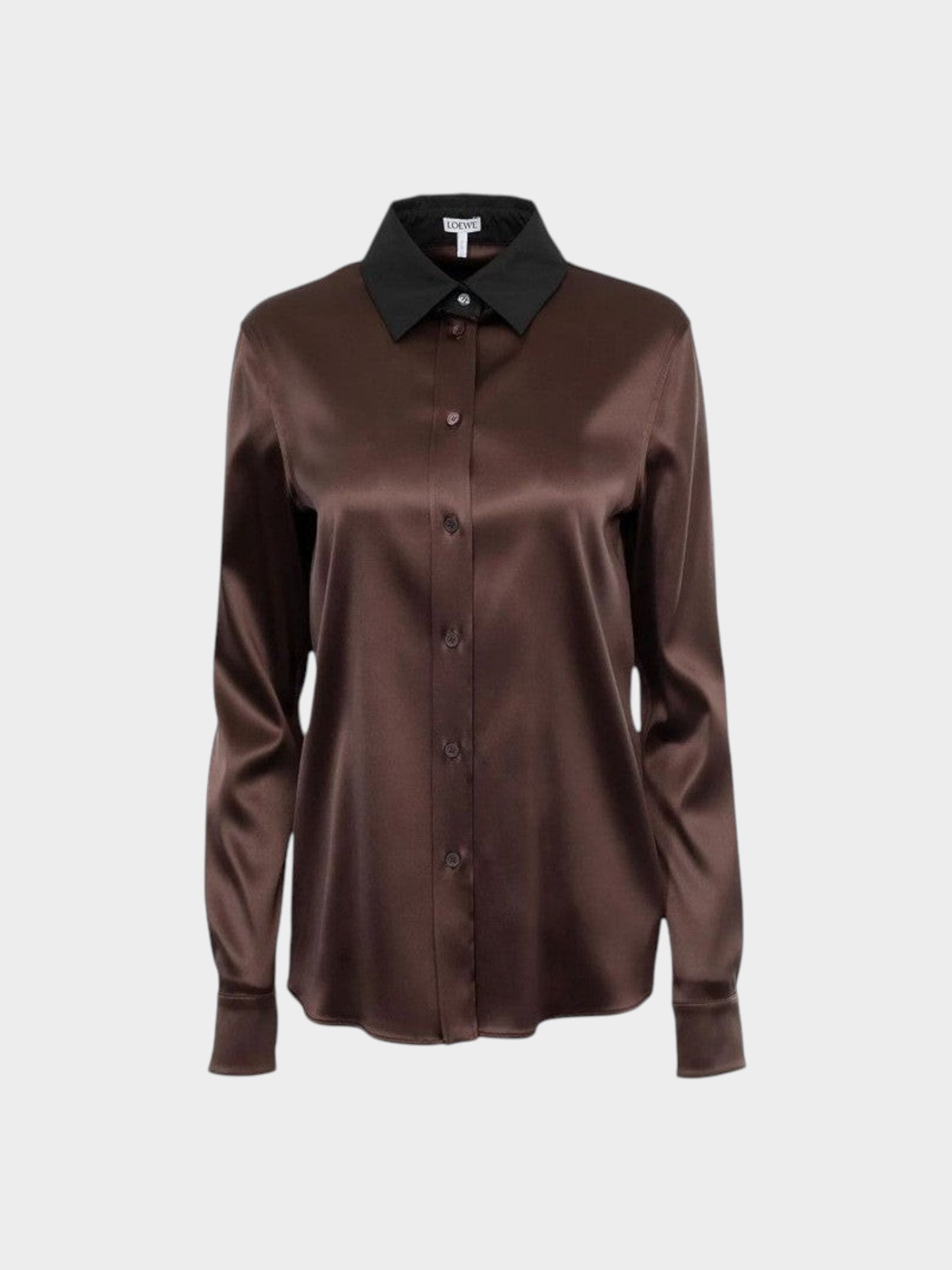 Loewe Brown Silk Dress Shirt