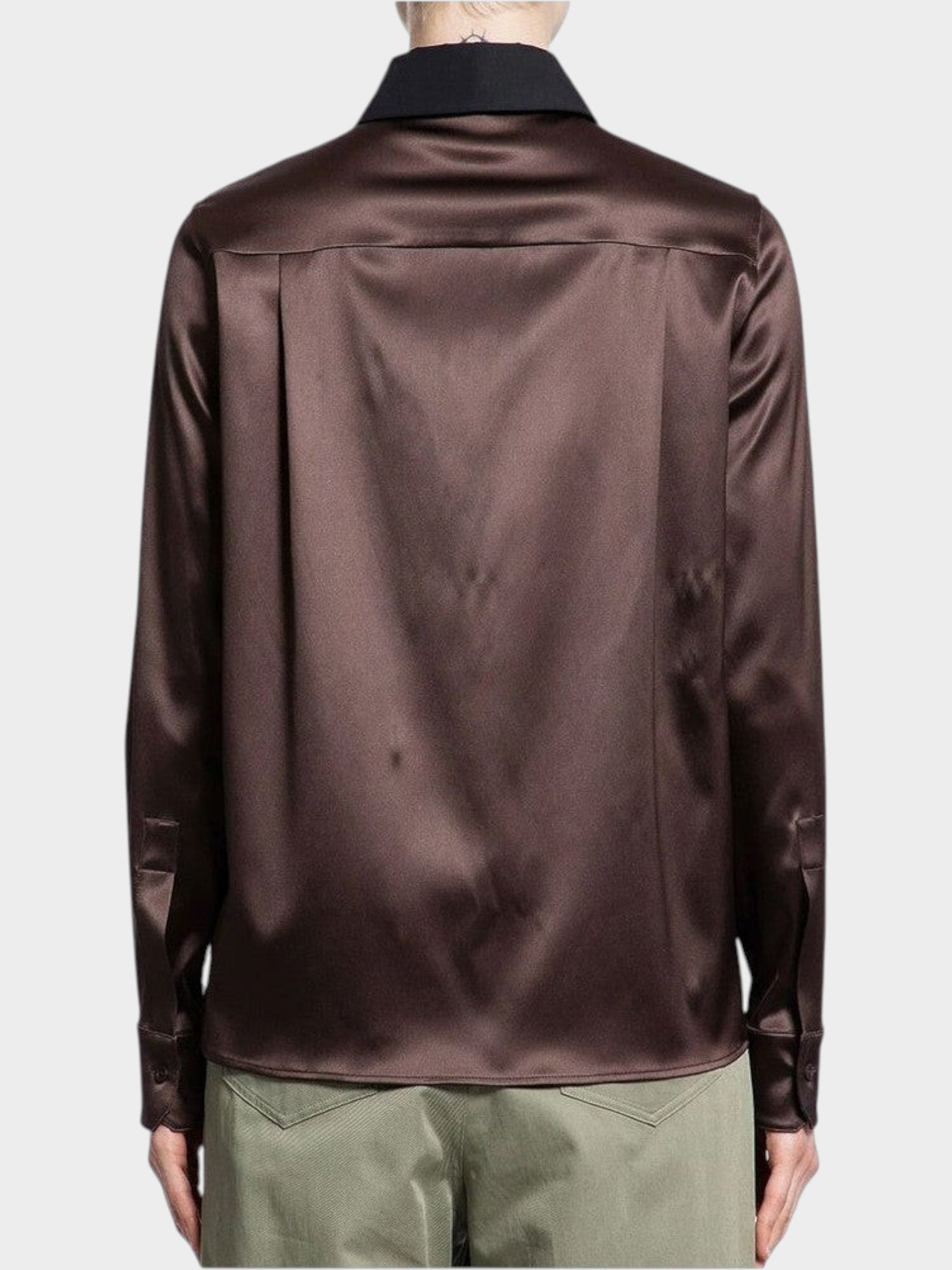 Loewe Brown Silk Dress Shirt-thumbmail-3