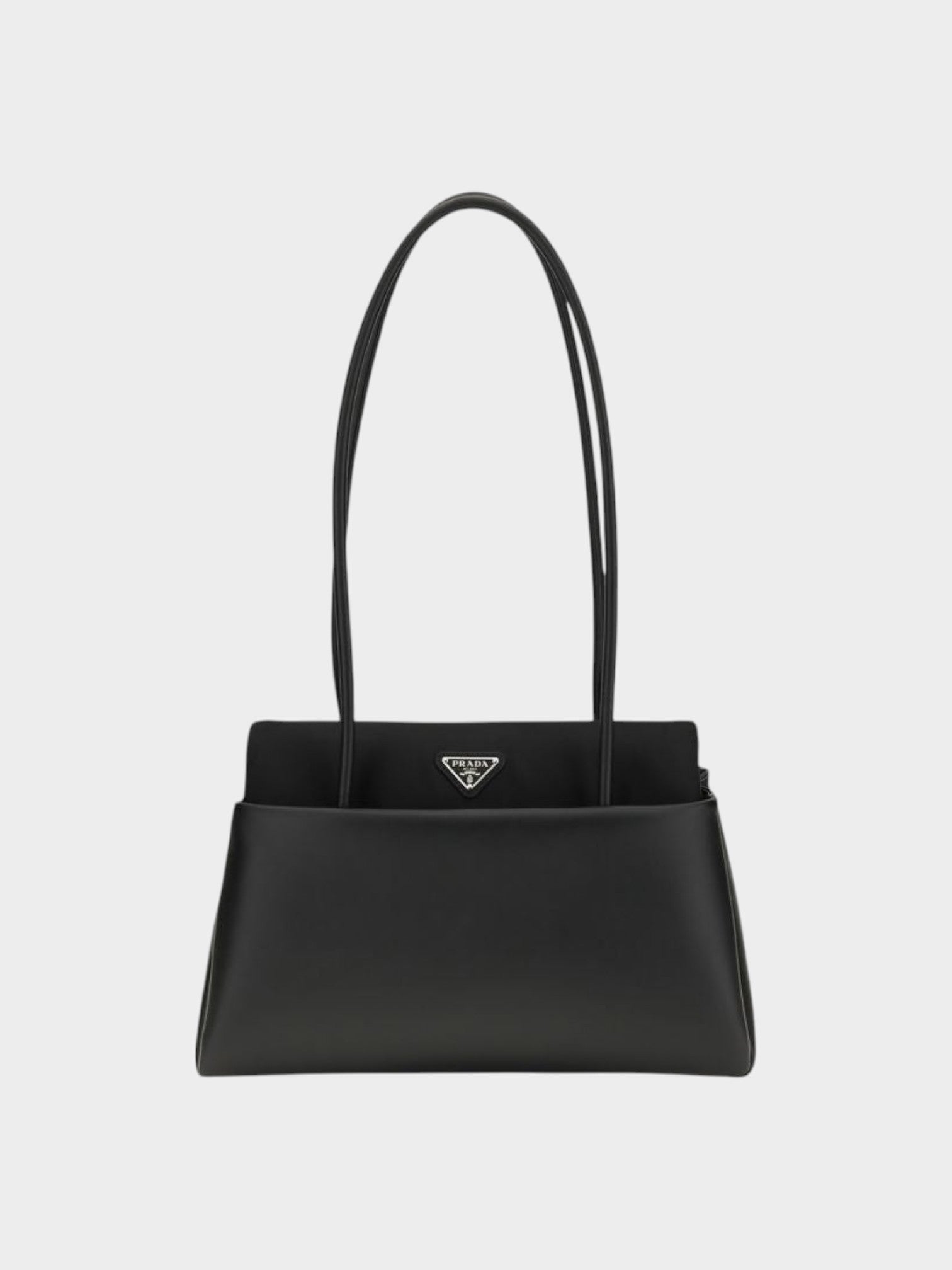 Prada Black Calf Leather Bos Taurus Shoulder Bag
