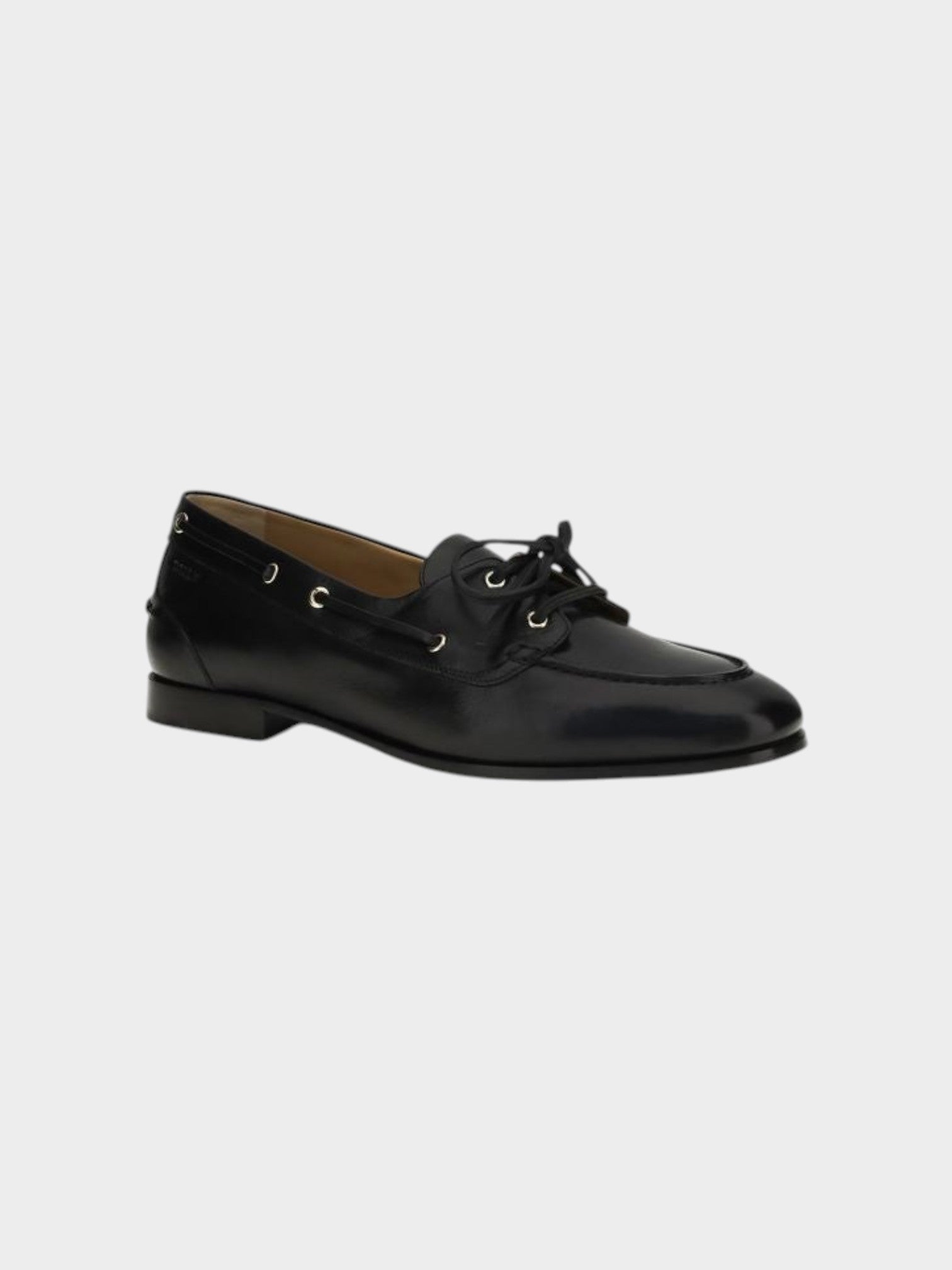 Bally Black Buffalo Leather Slip-On Loafers-thumbmail-2