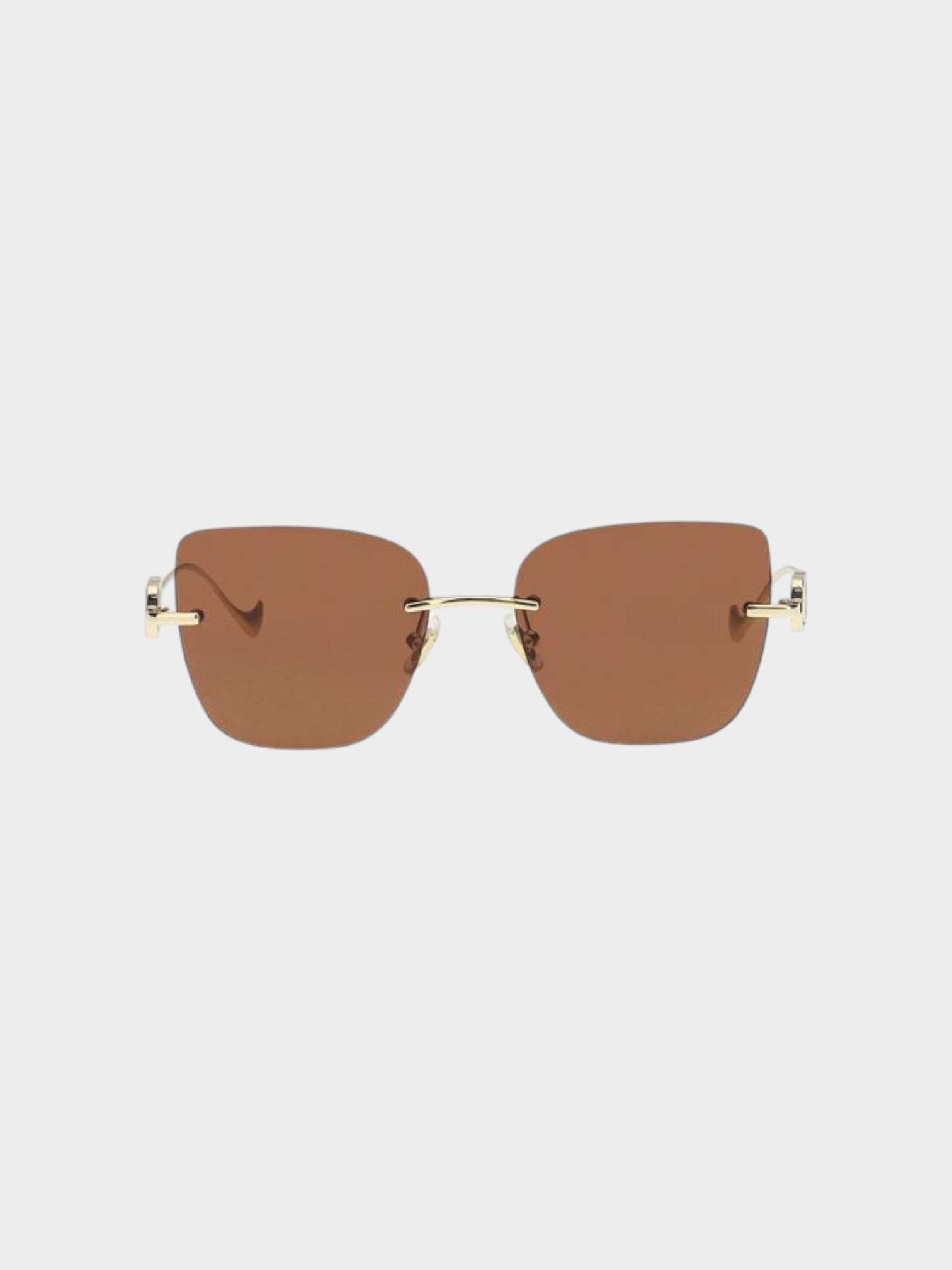 Valentino Garavani Brown Metal Sunglasses
