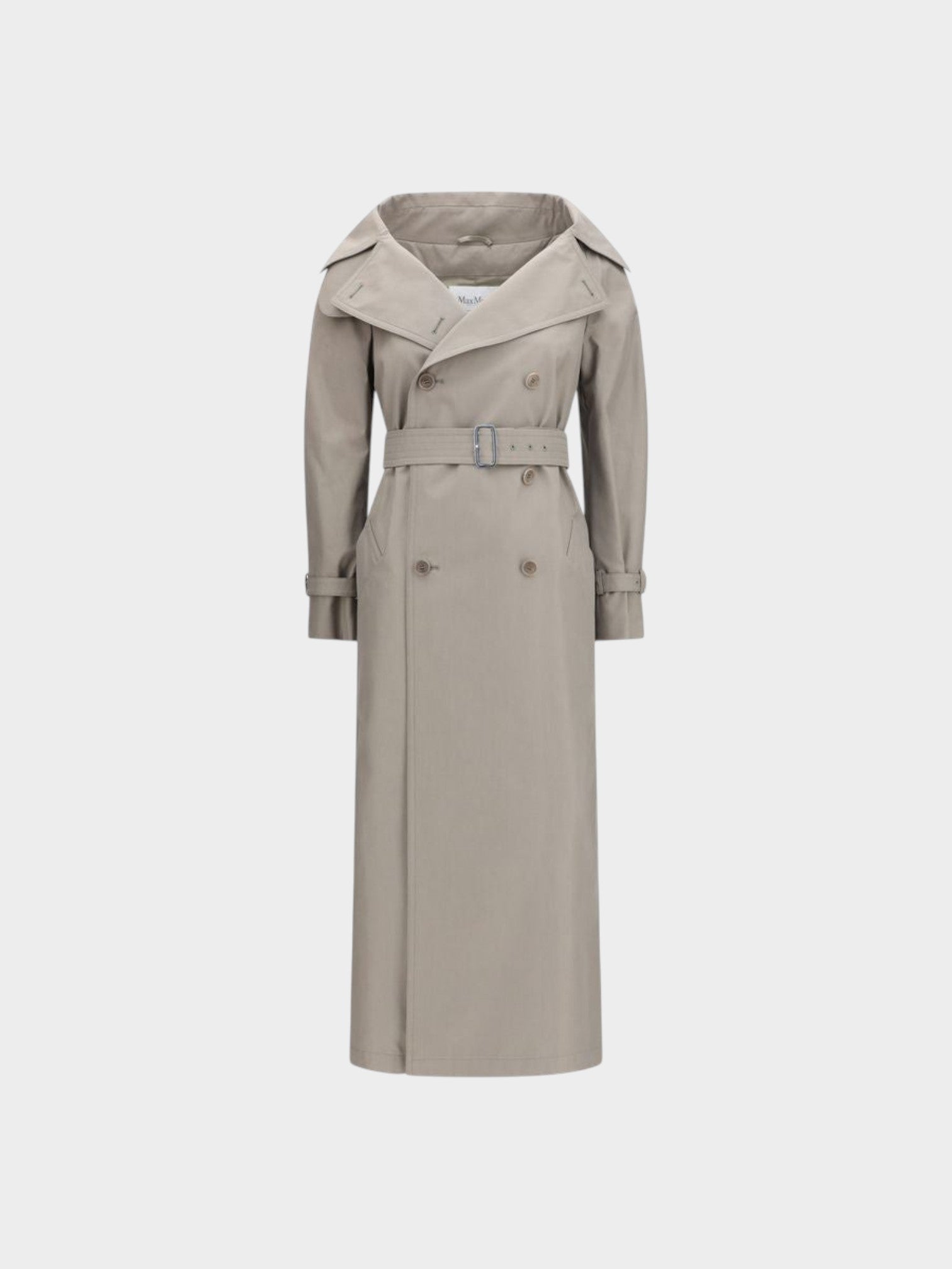Max Mara Gray Cotton Trench Coat