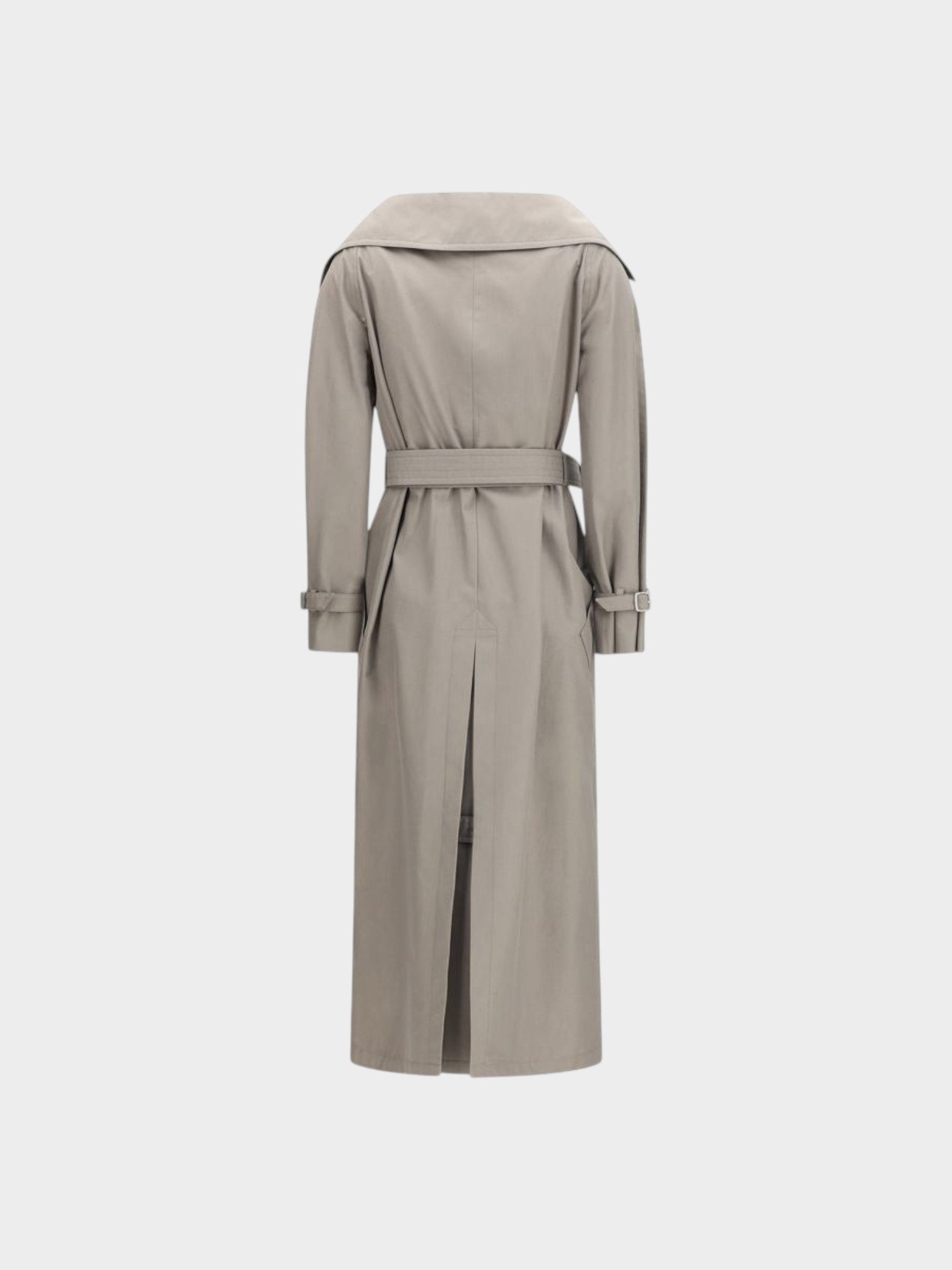 Max Mara Gray Cotton Trench Coat-thumbmail-2