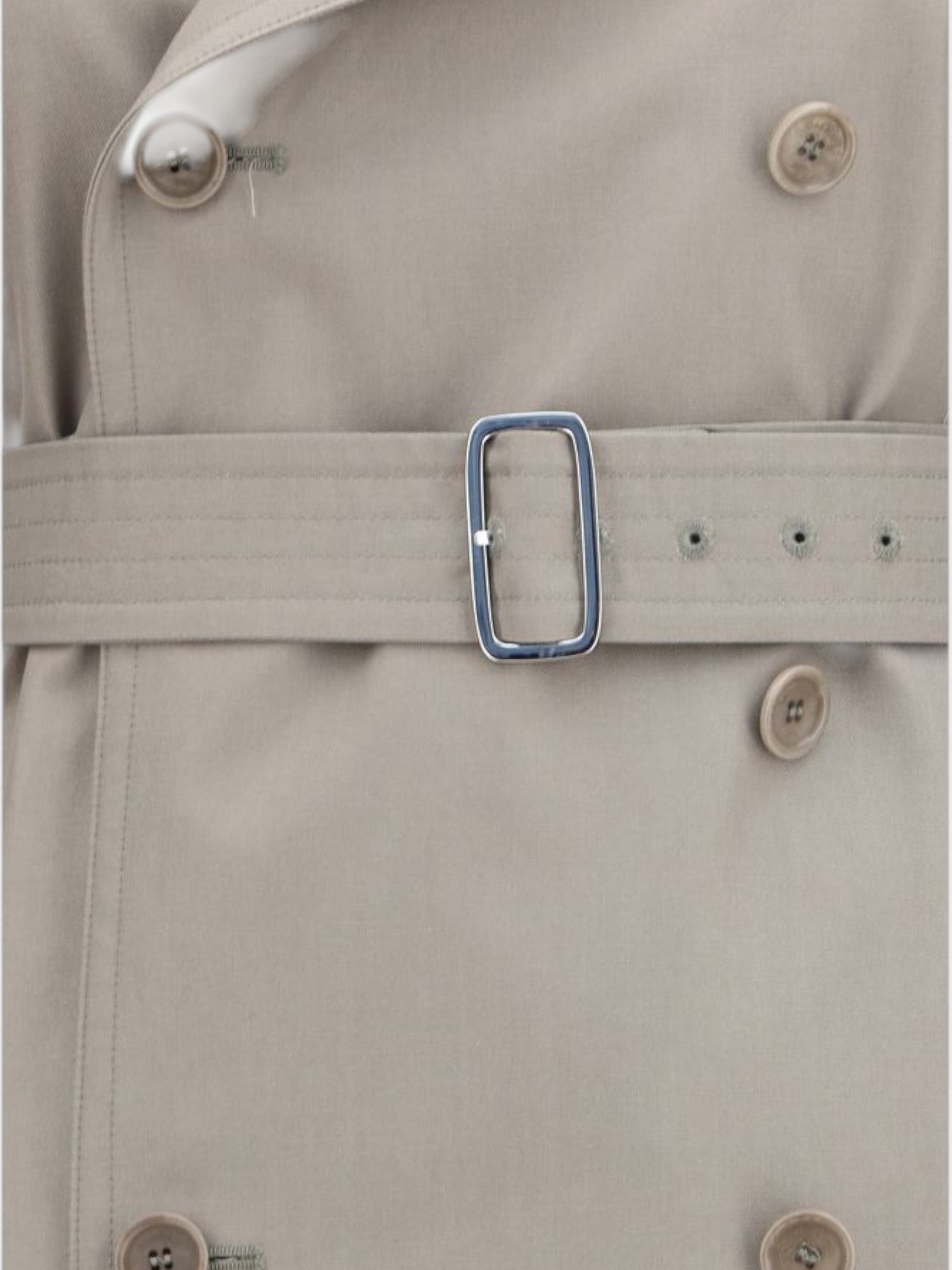 Max Mara Gray Cotton Trench Coat-thumbmail-3