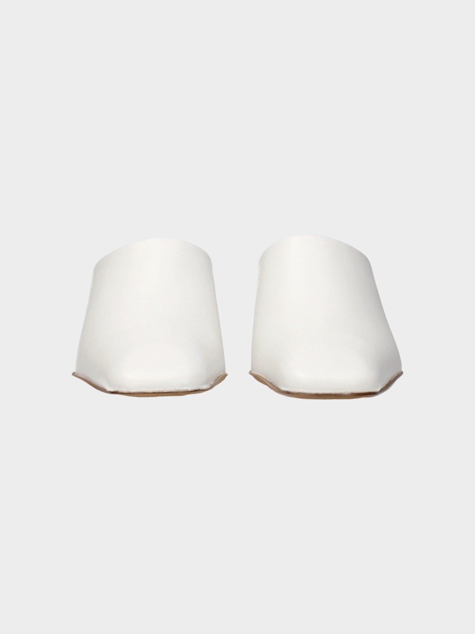 Jil Sander White Leather Slippers-thumbmail-3