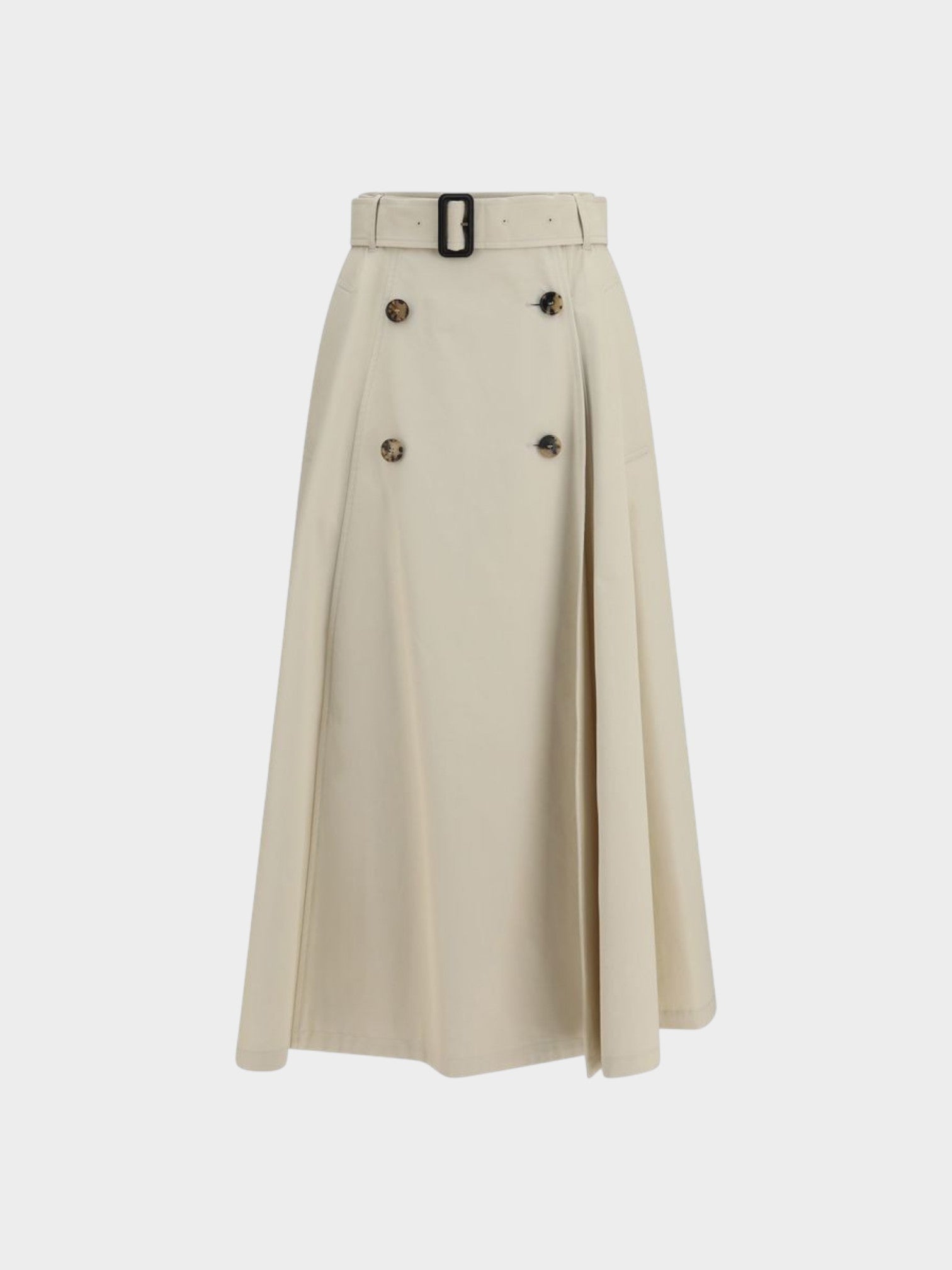 Burberry Beige Cotton Midi Skirt