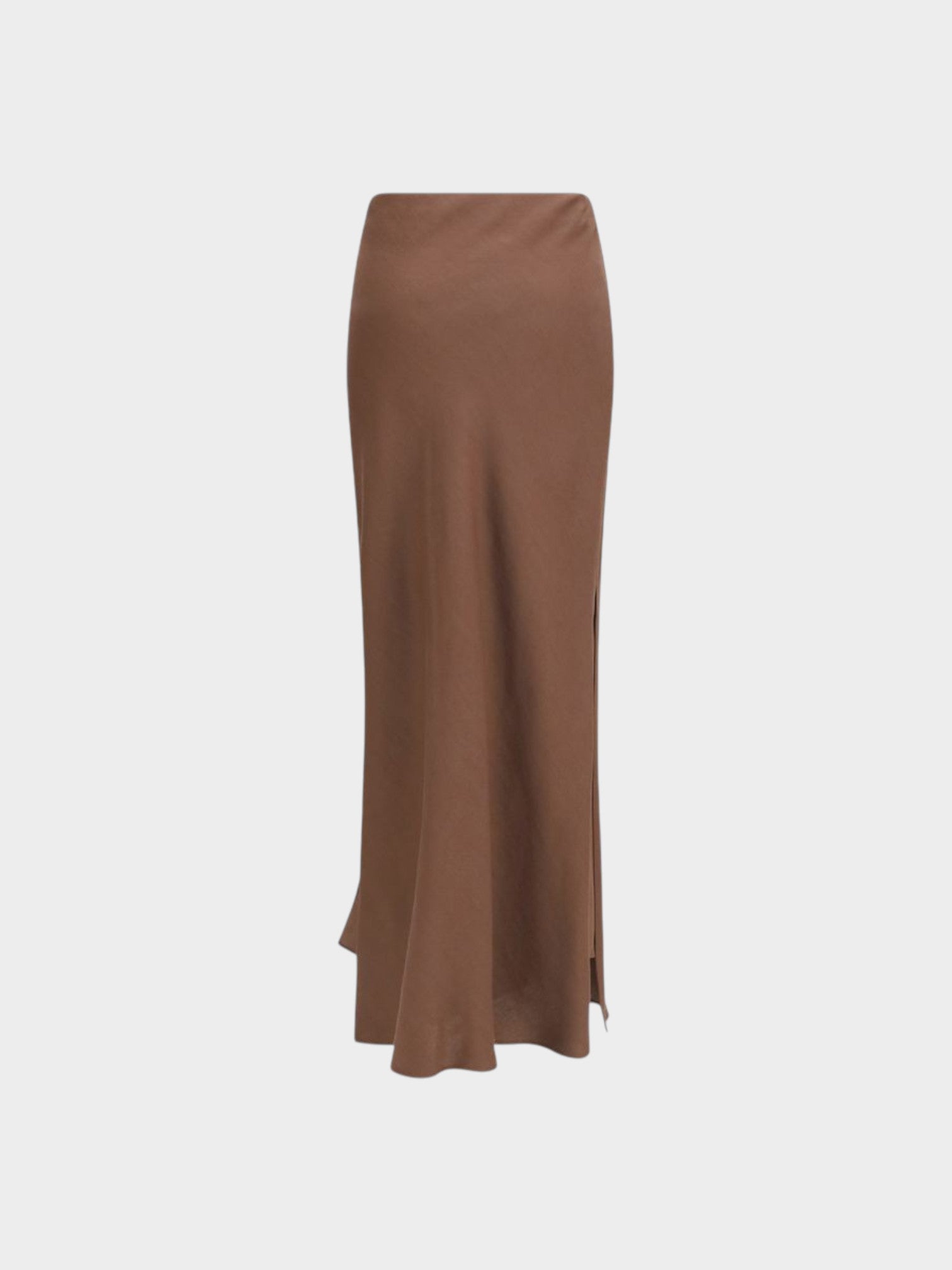 Brunello Cucinelli Brown Viscose Long Skirt-thumbmail-2
