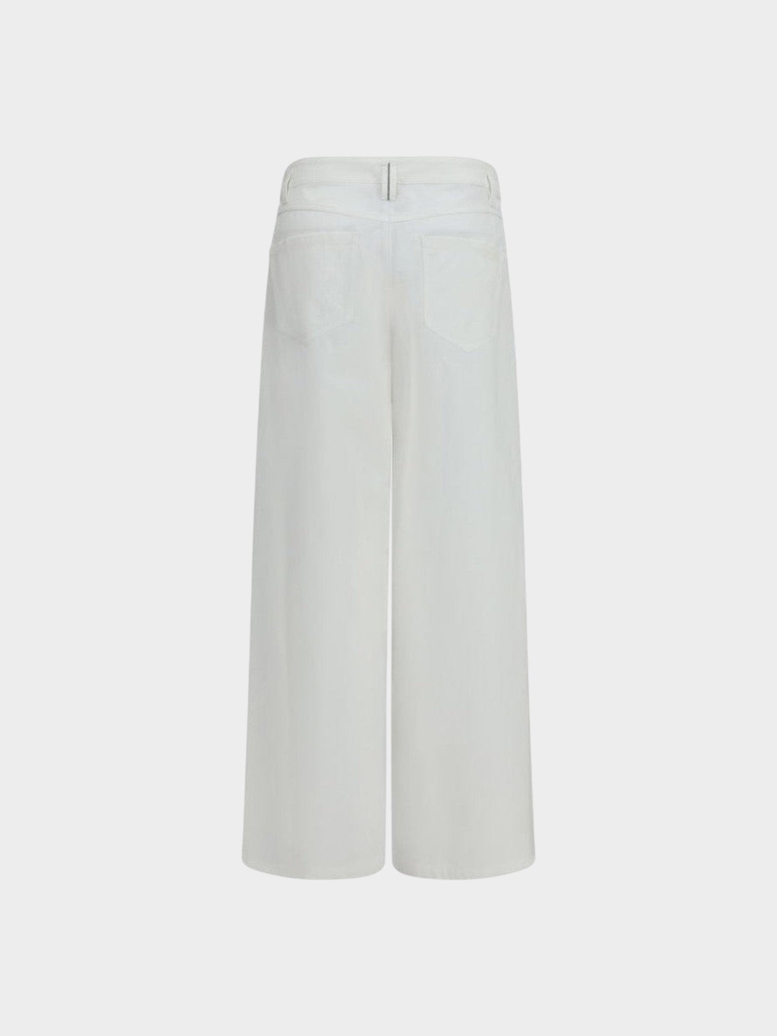 Brunello Cucinelli White Cotton Casual Pants-thumbmail-2