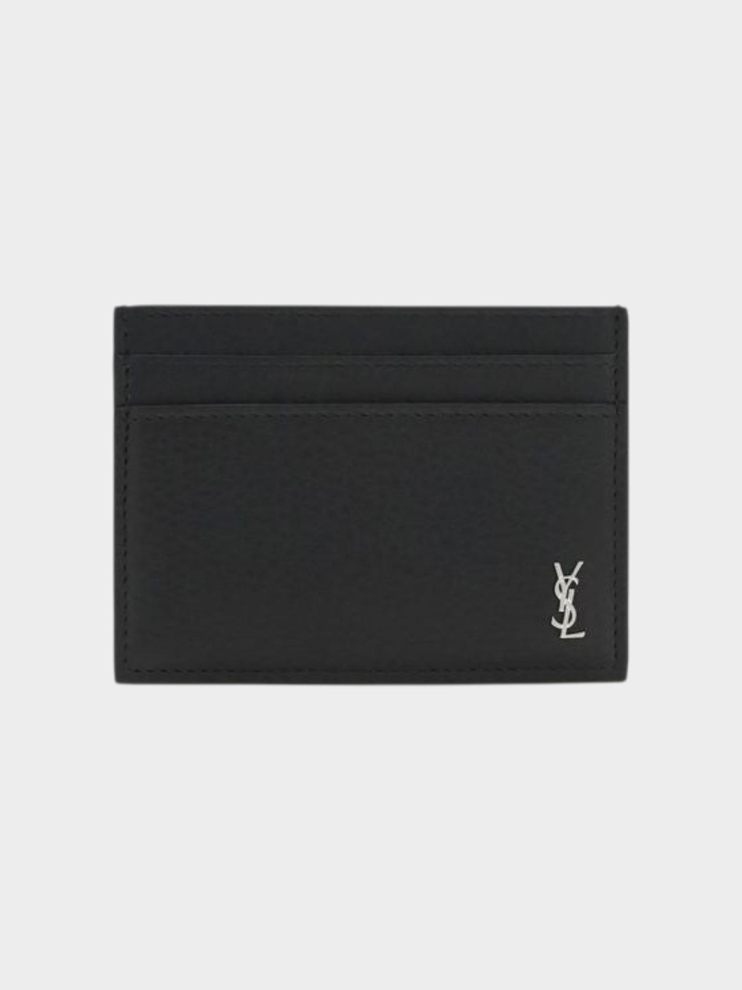 Saint Laurent Black Calf Leather Bos Taurus Wallet
