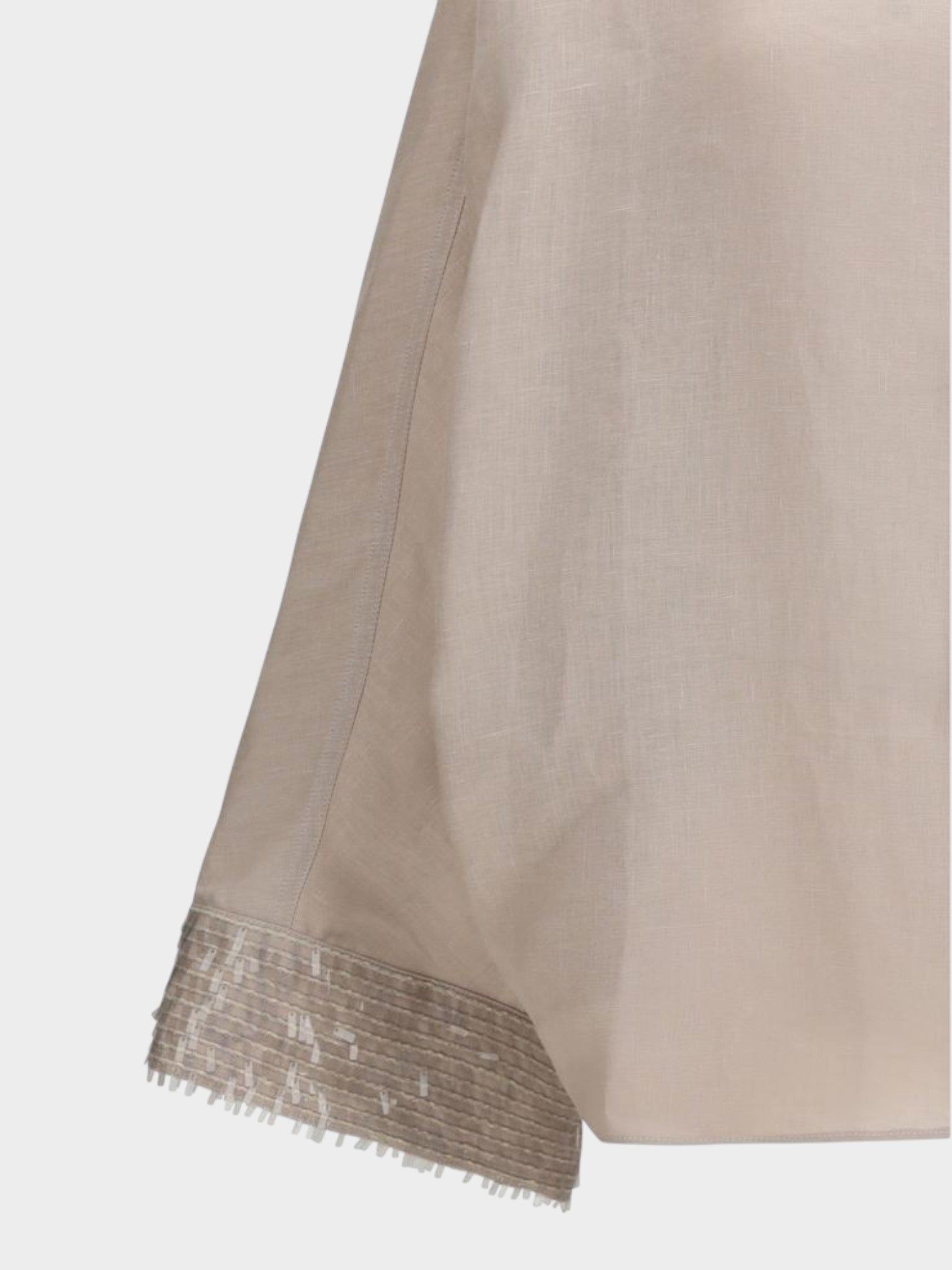 Brunello Cucinelli Beige Linen Shirt-thumbmail-3