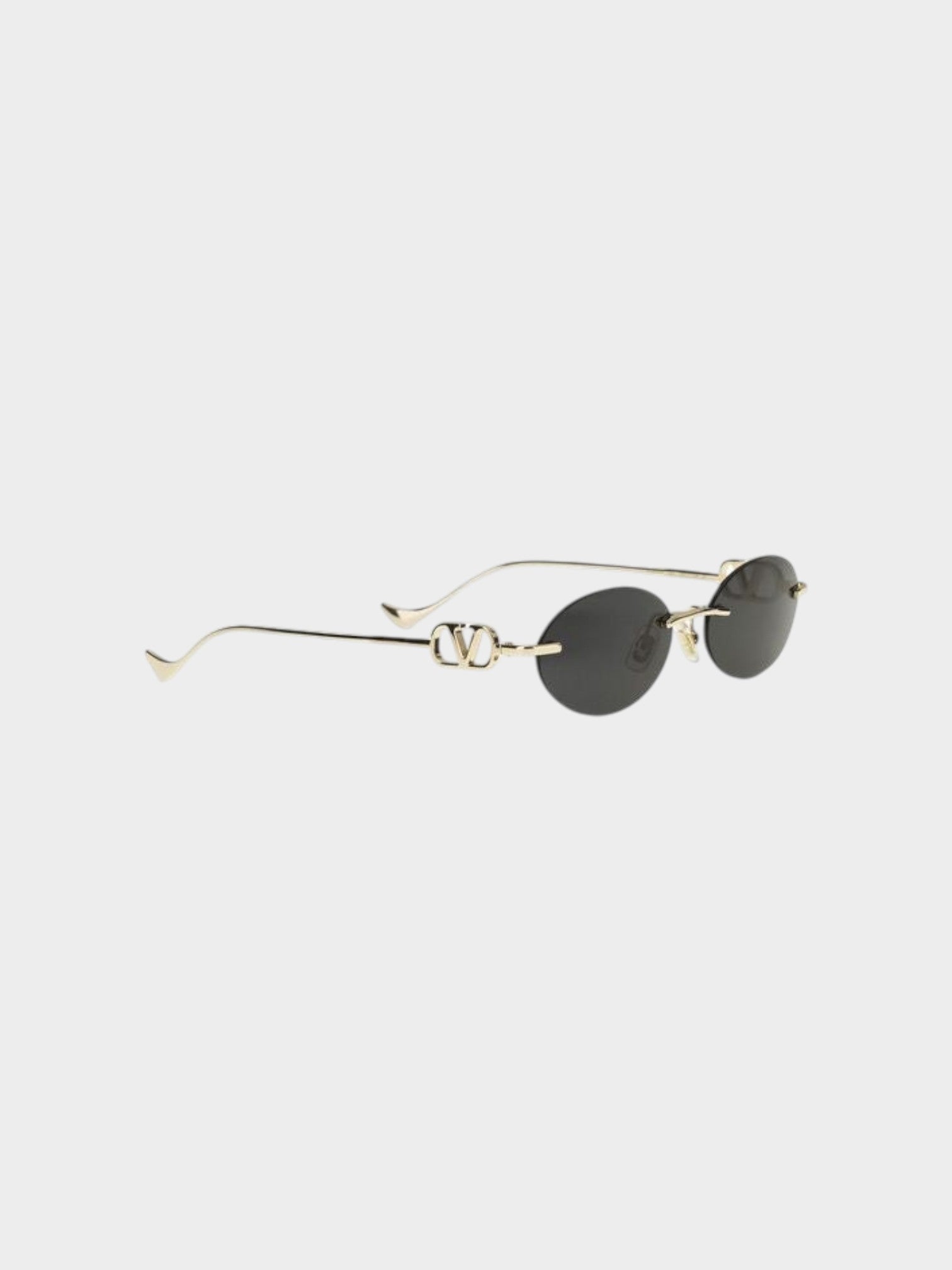 Valentino Garavani Black Metal Sunglasses-thumbmail-2
