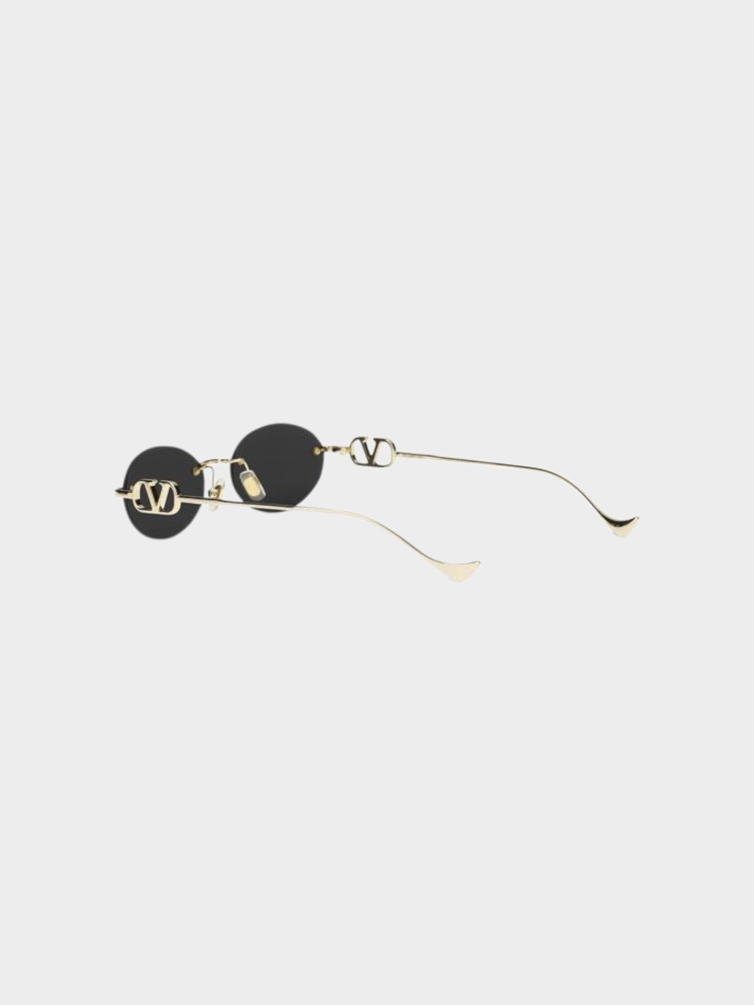 Valentino Garavani Black Metal Sunglasses-thumbmail-3