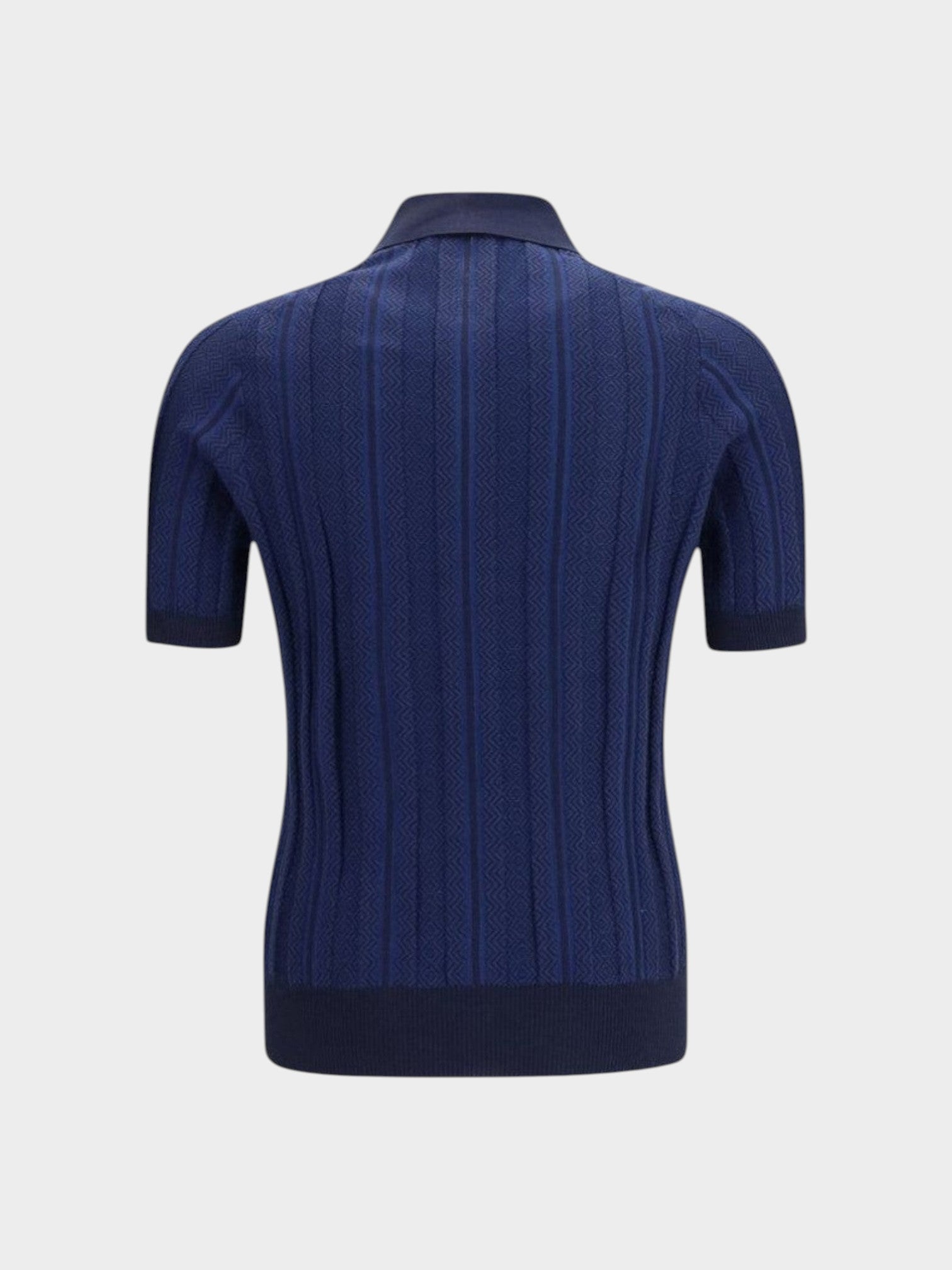 Brunello Cucinelli Blue Cotton Polo Shirt-thumbmail-2