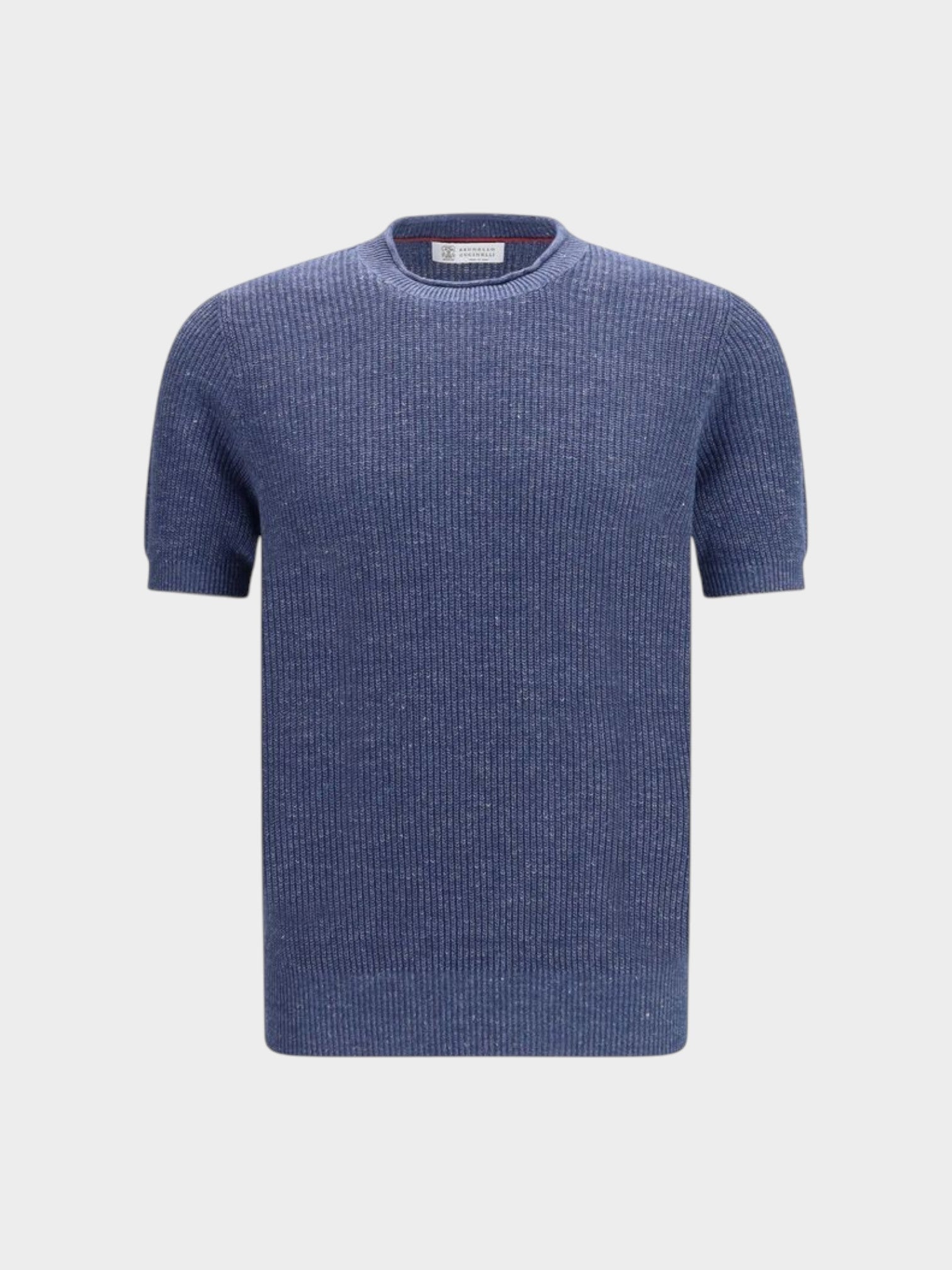 Brunello Cucinelli Blue Linen T-Shirt
