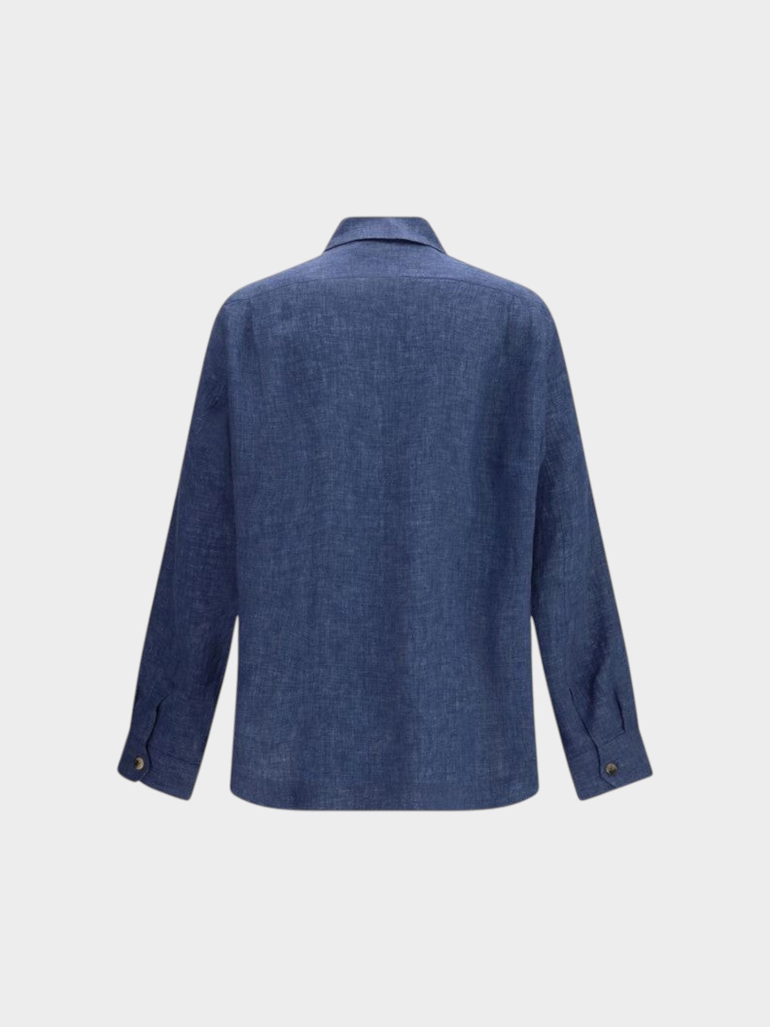 Brunello Cucinelli Blue Linen Blouse-thumbmail-2