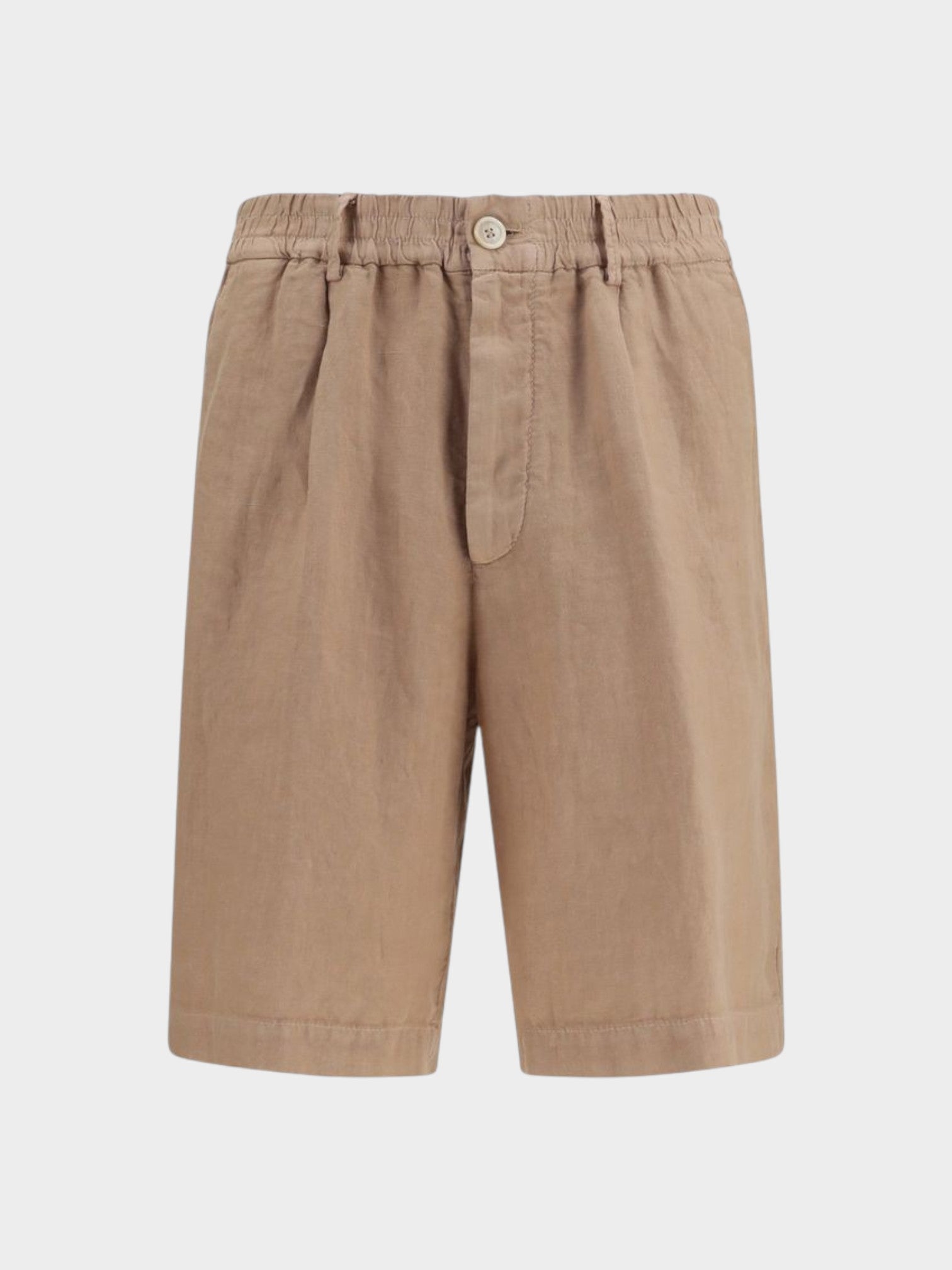 Brunello Cucinelli Brown Linen Bermuda Shorts