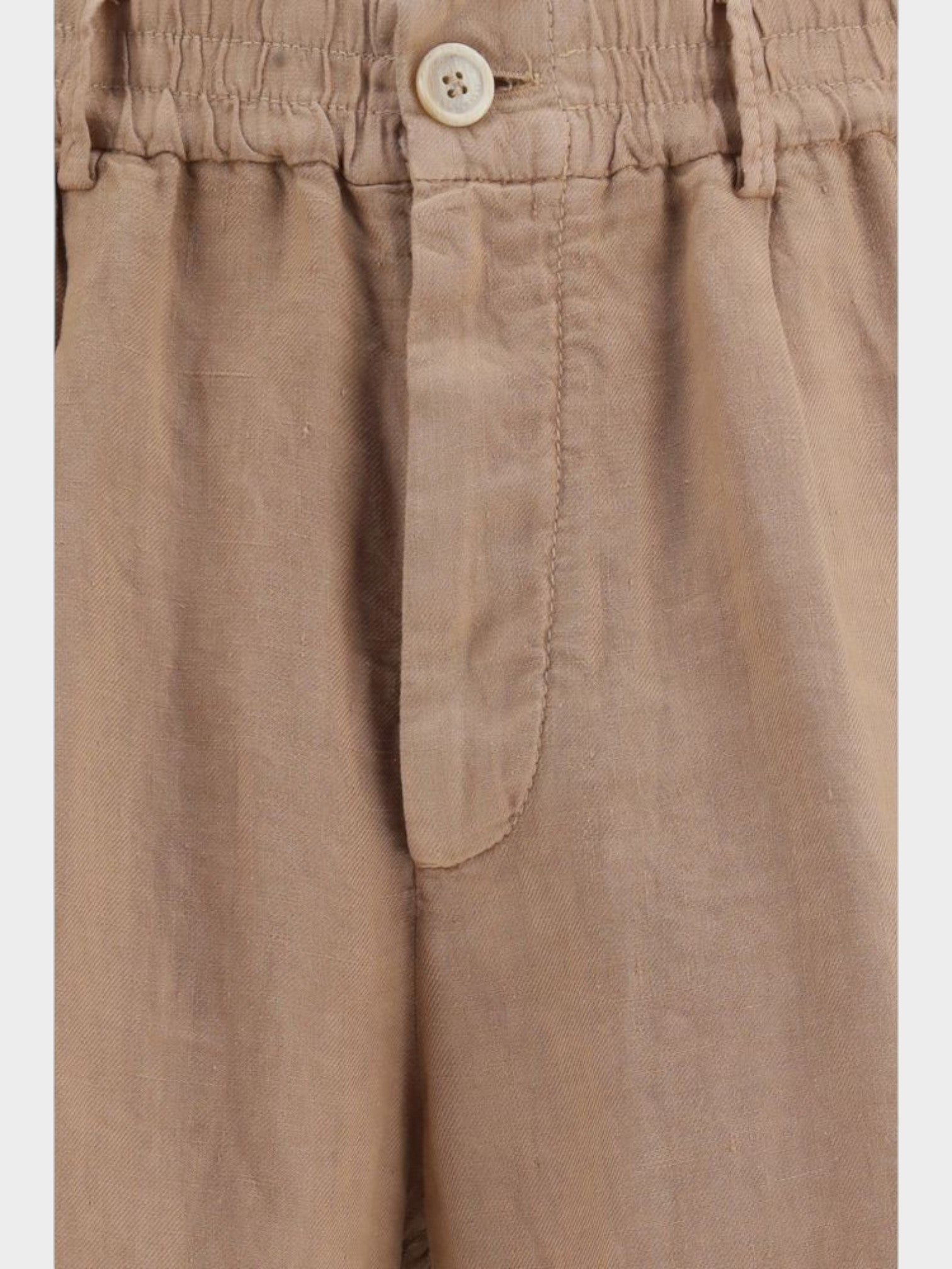 Brunello Cucinelli Brown Linen Bermuda Shorts-thumbmail-3