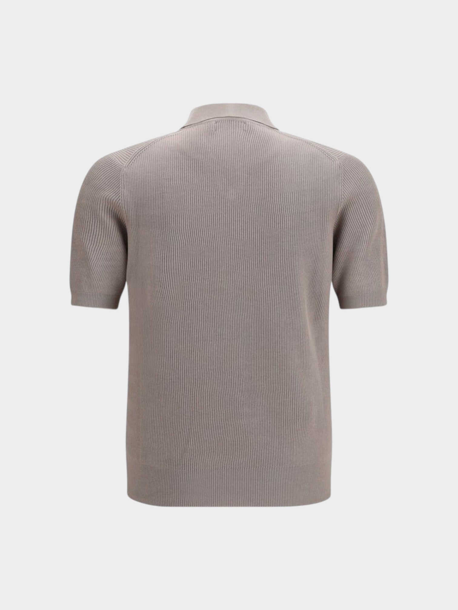 Brunello Cucinelli Gray Cotton Polo Shirt-thumbmail-2