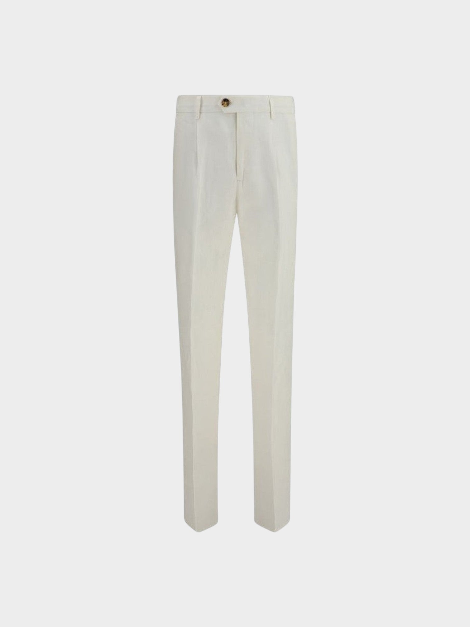 Brunello Cucinelli White Linen Casual Pants