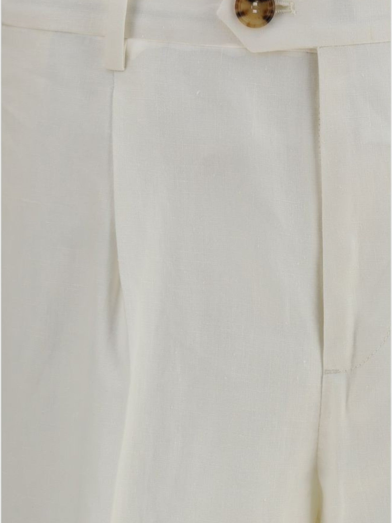 Brunello Cucinelli White Linen Casual Pants-thumbmail-3