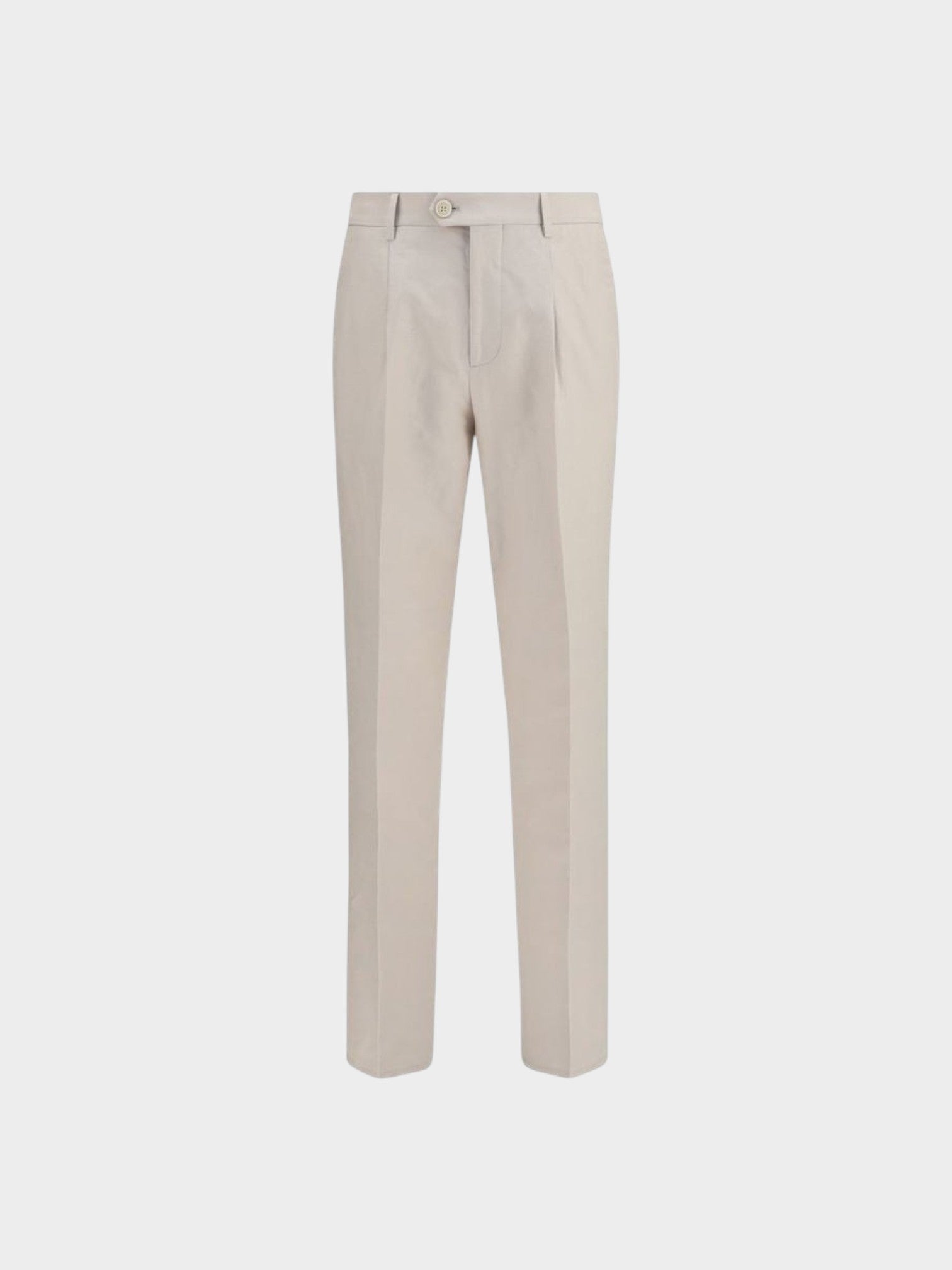 Brunello Cucinelli Beige Cotton Dress Pants