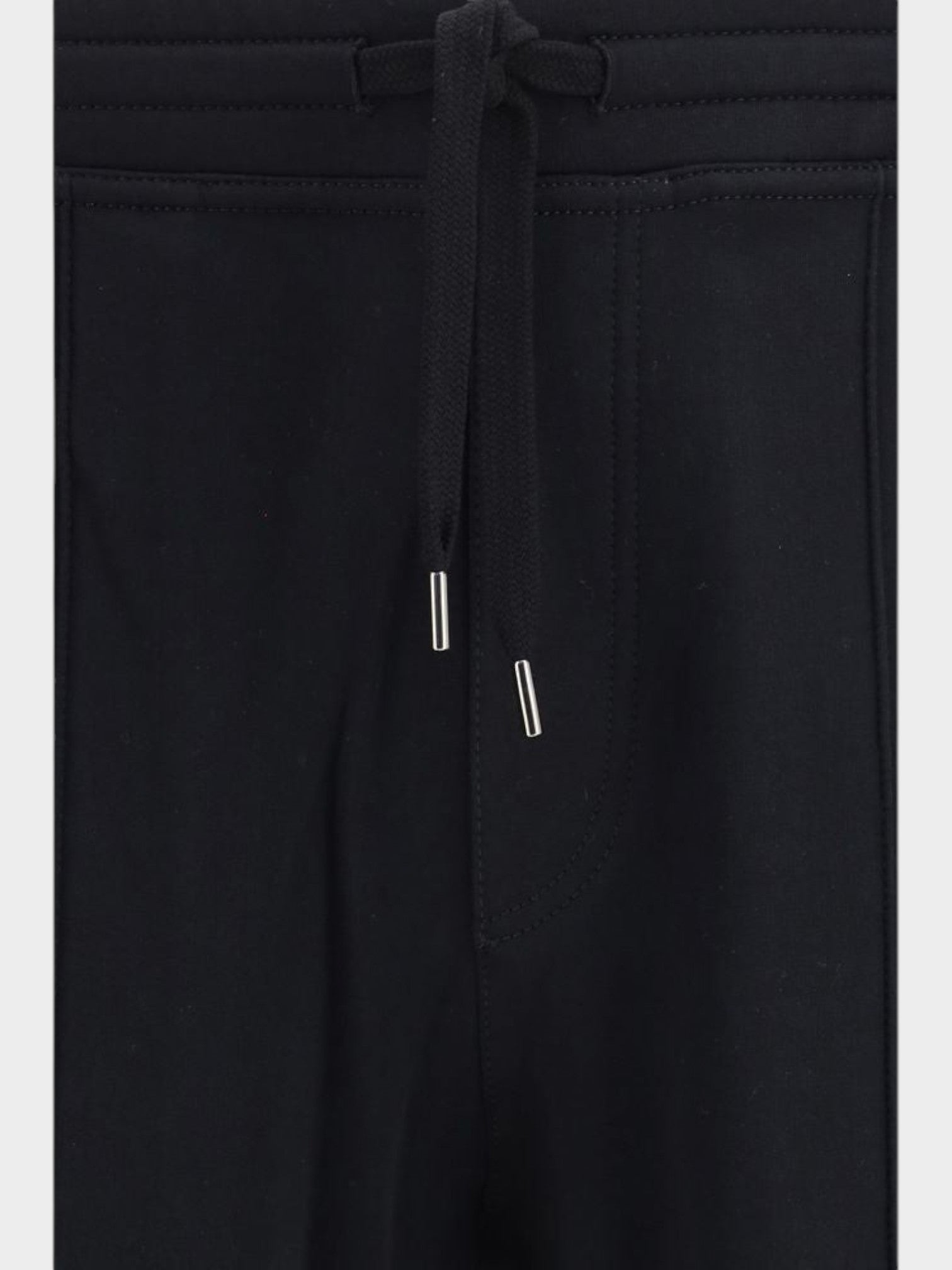 Brunello Cucinelli Black Cotton Joggers (Workout Pants)-thumbmail-3