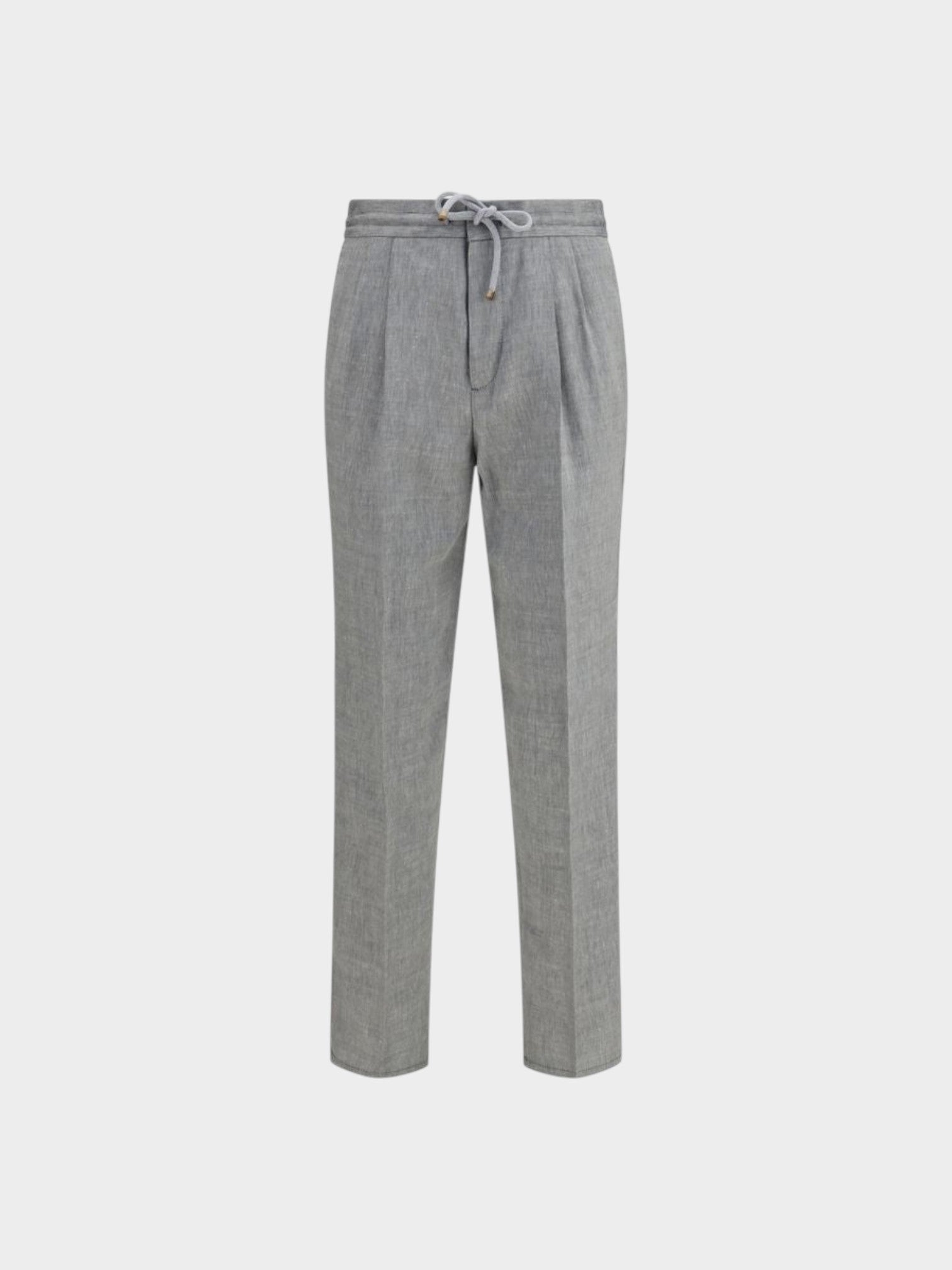 Brunello Cucinelli Gray Linen Casual Pants