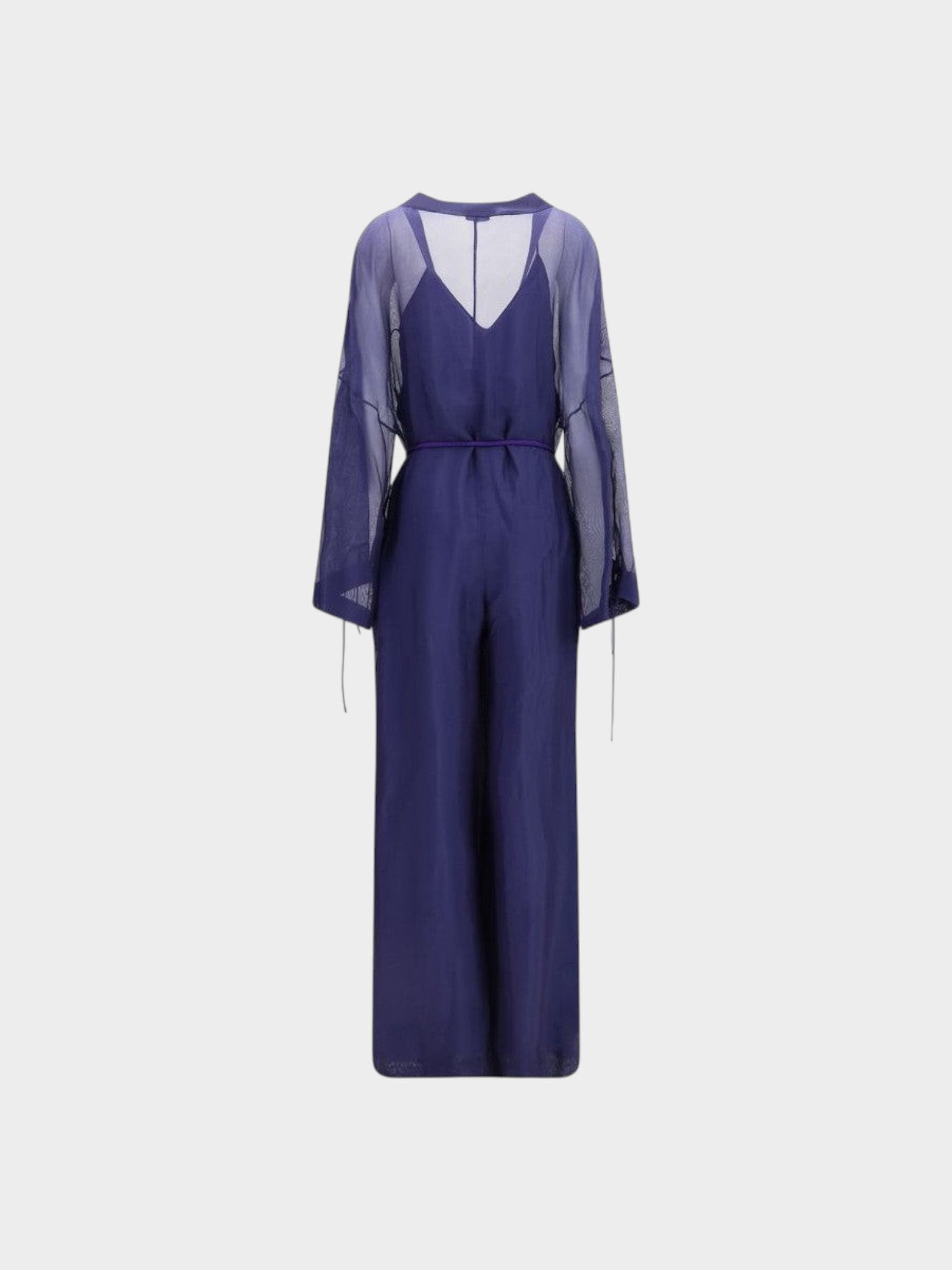 Giorgio Armani Blue Viscose Jumpsuit-thumbmail-2