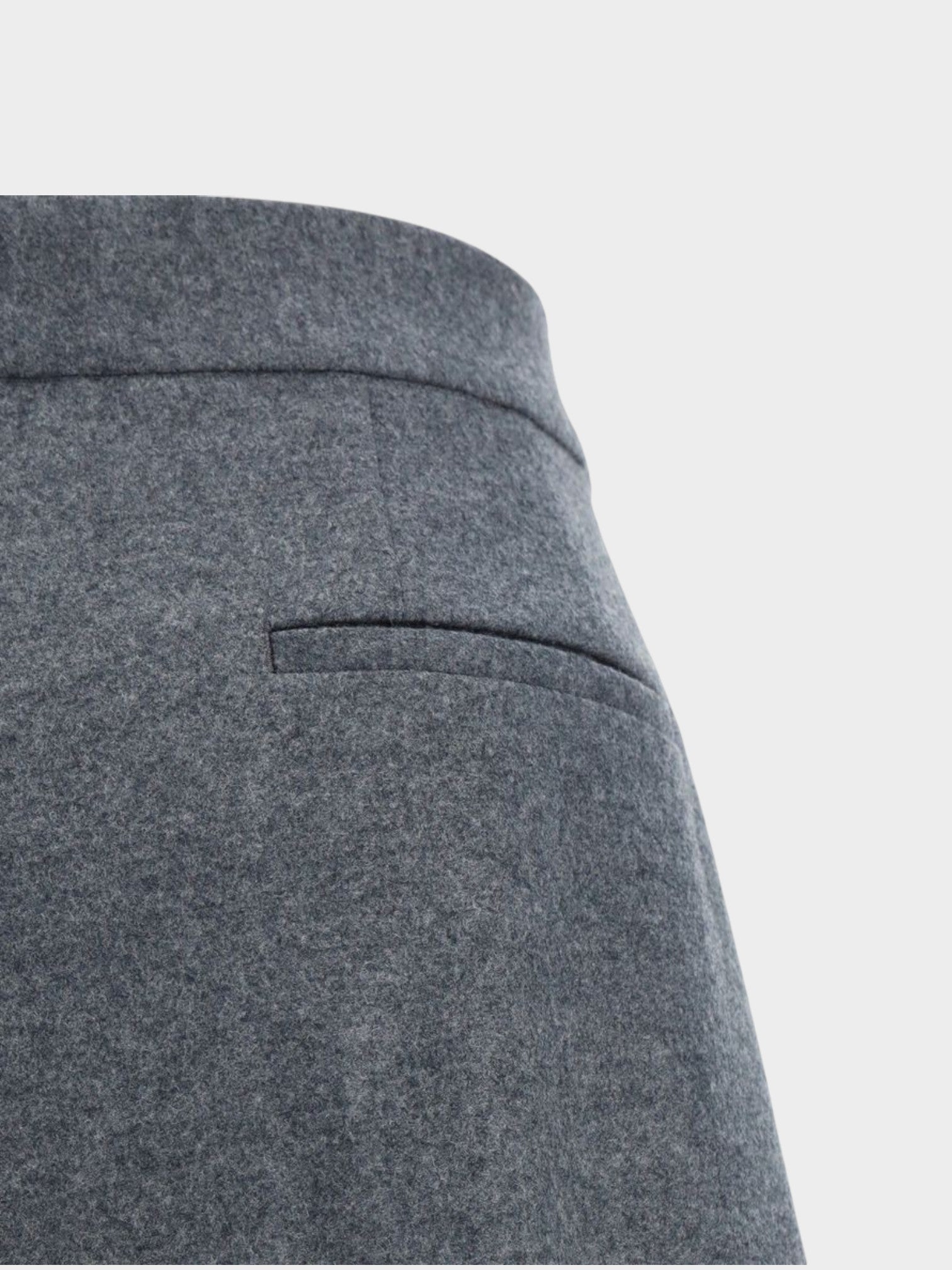 Jil Sander Gray Wool Casual Pants-thumbmail-3