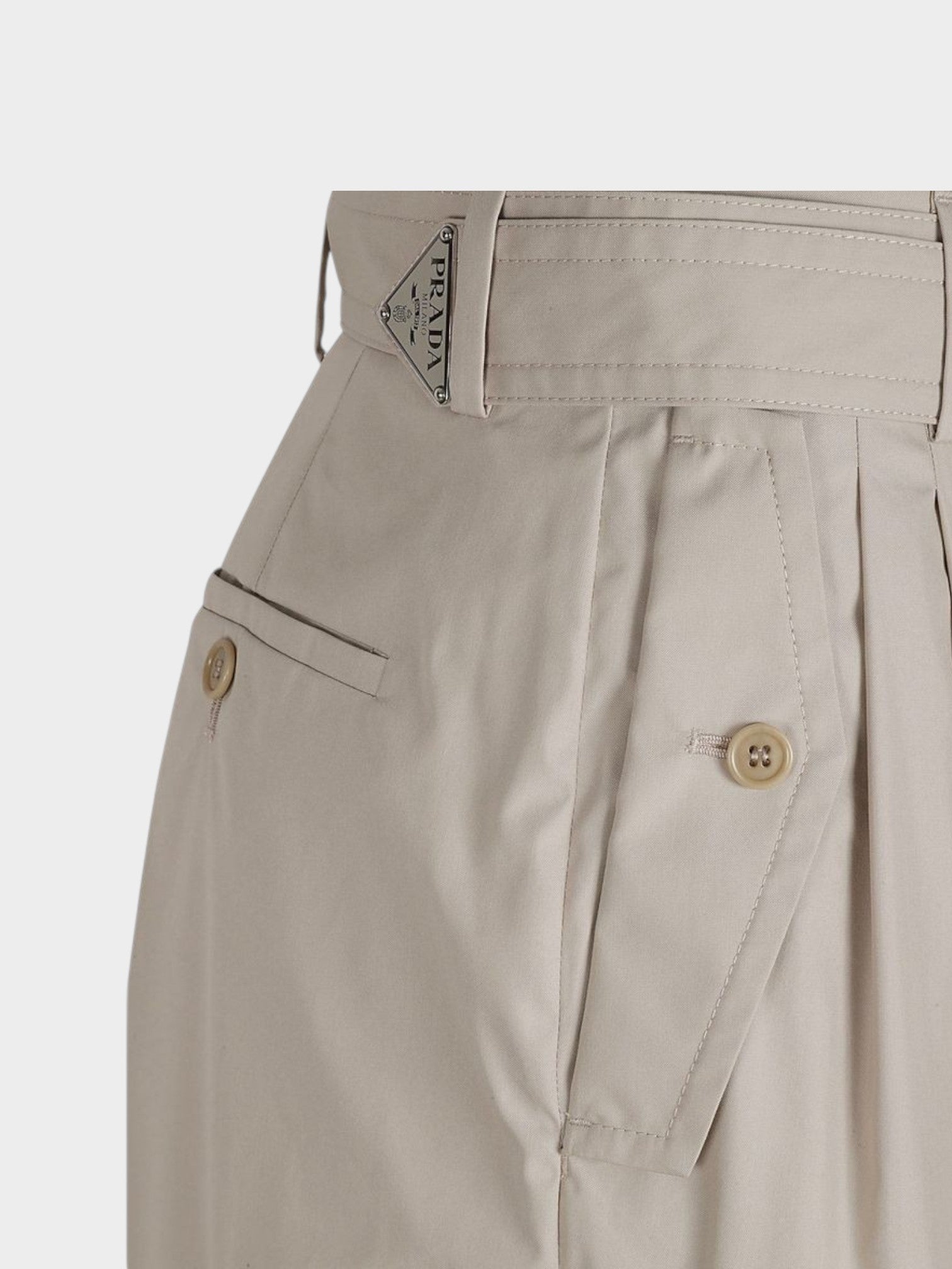 Prada Beige Cotton Cargo Pants-thumbmail-3