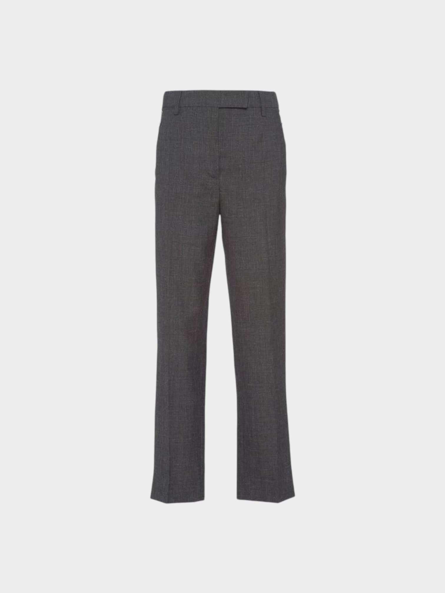 Prada Gray Virgin Wool Pants