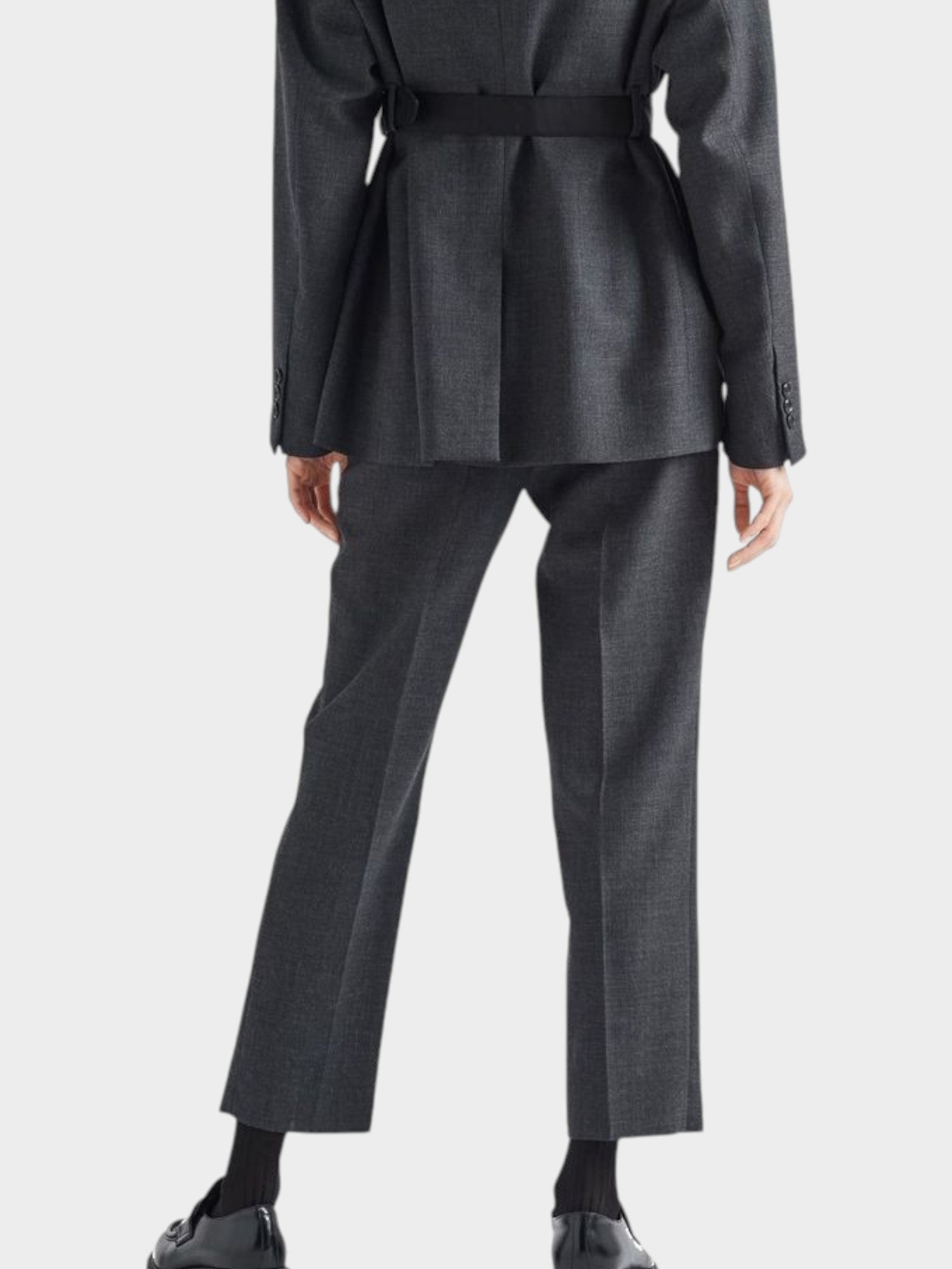 Prada Gray Virgin Wool Pants-thumbmail-3