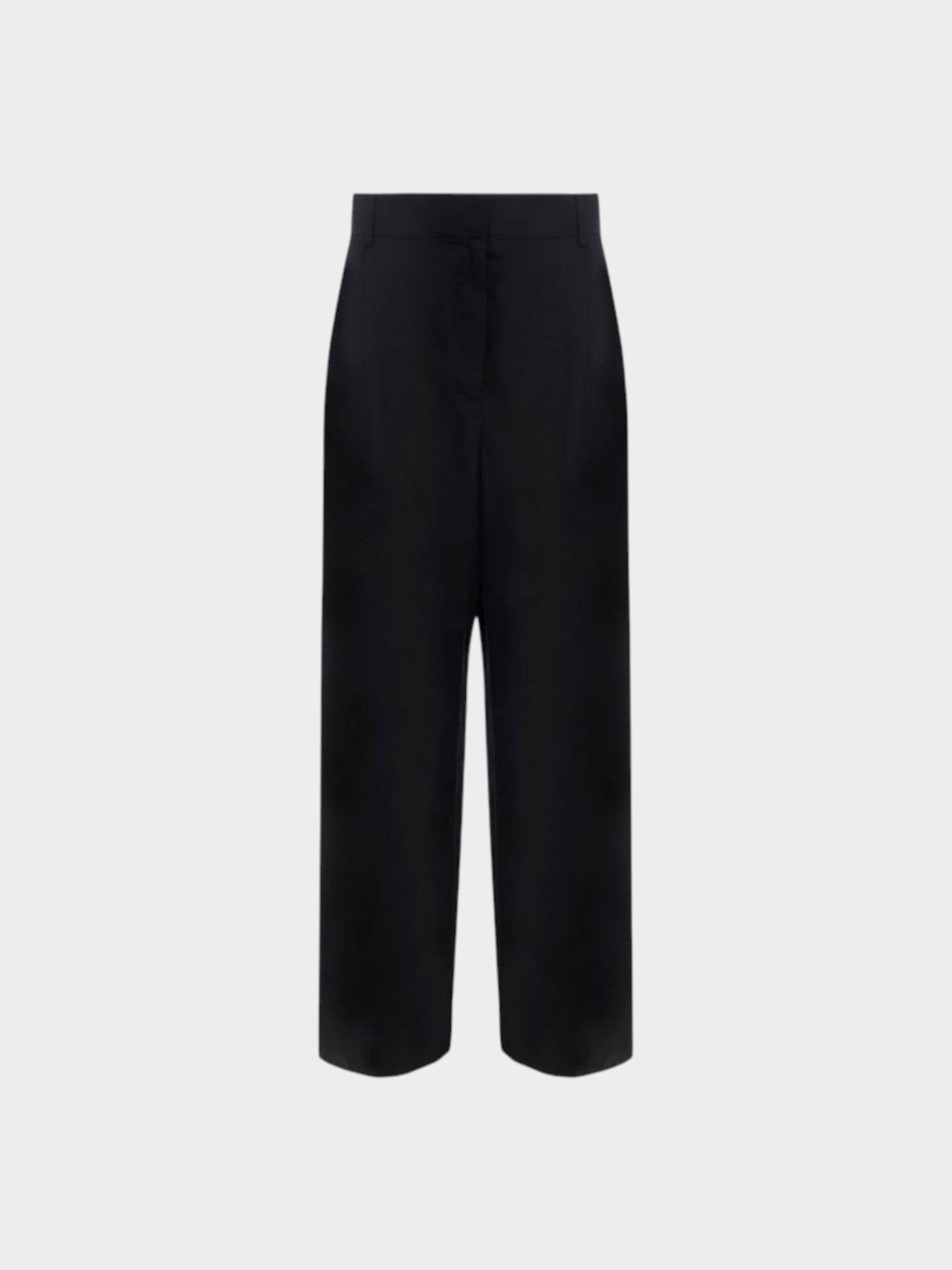 Salvatore Ferragamo Black Silk Casual Pants