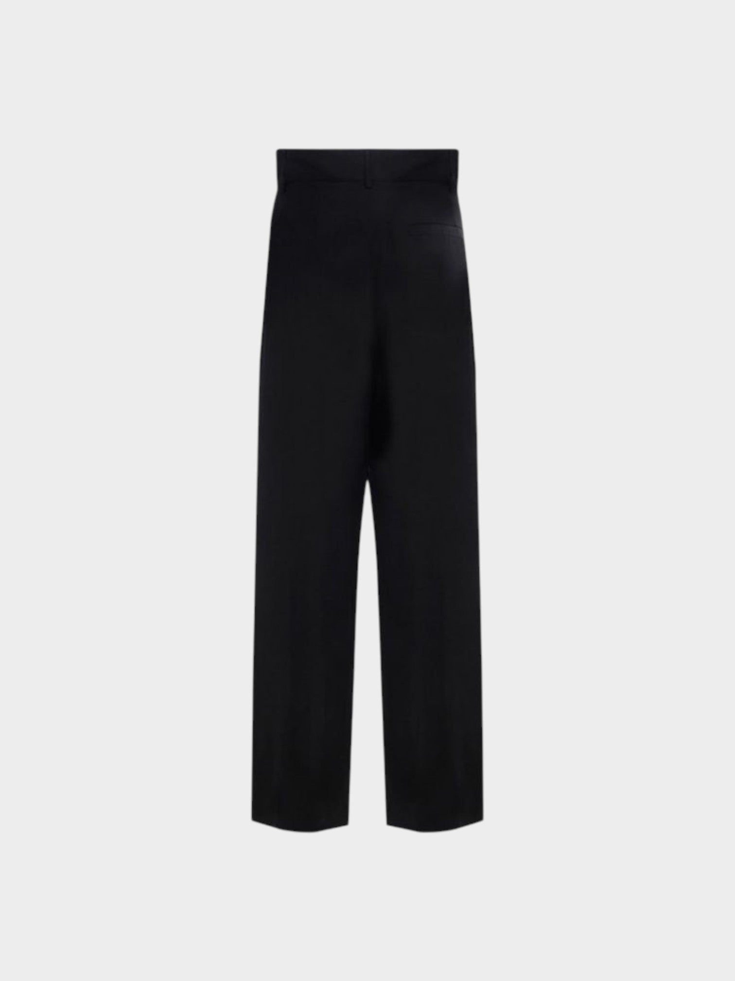 Salvatore Ferragamo Black Silk Casual Pants-thumbmail-2