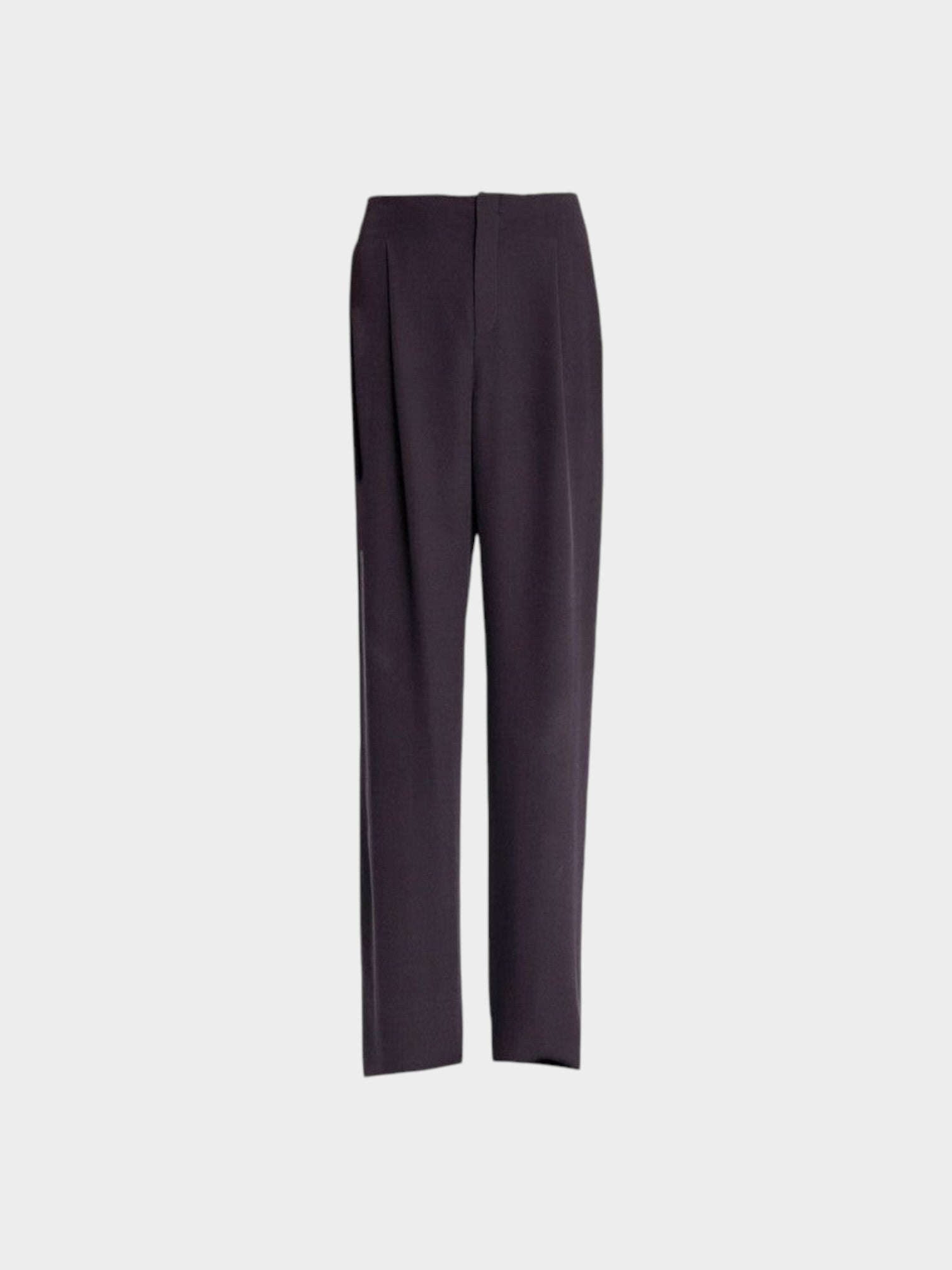Saint Laurent Brown Silk Dress Pants