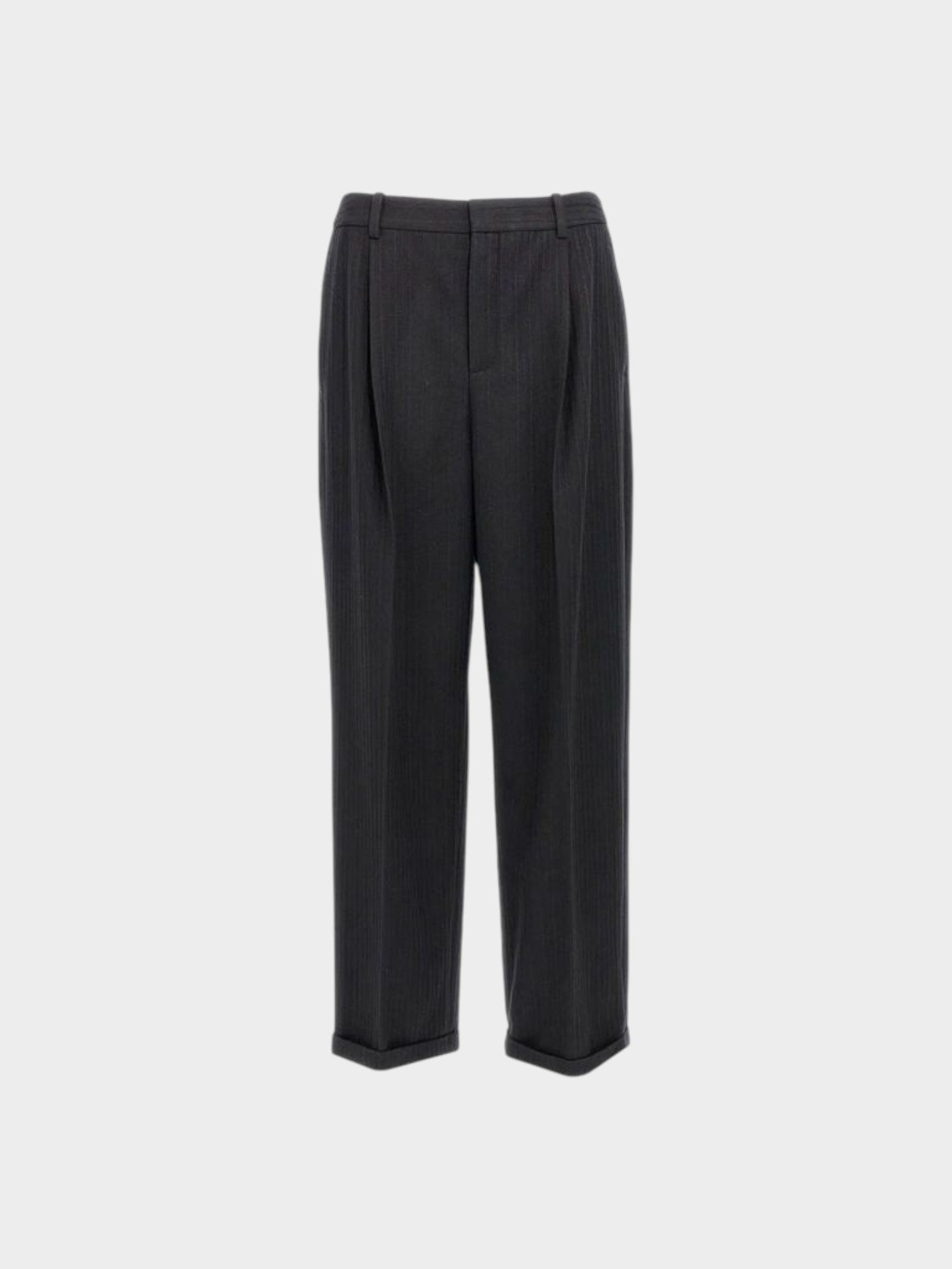Saint Laurent Black Cashmere Casual Pants