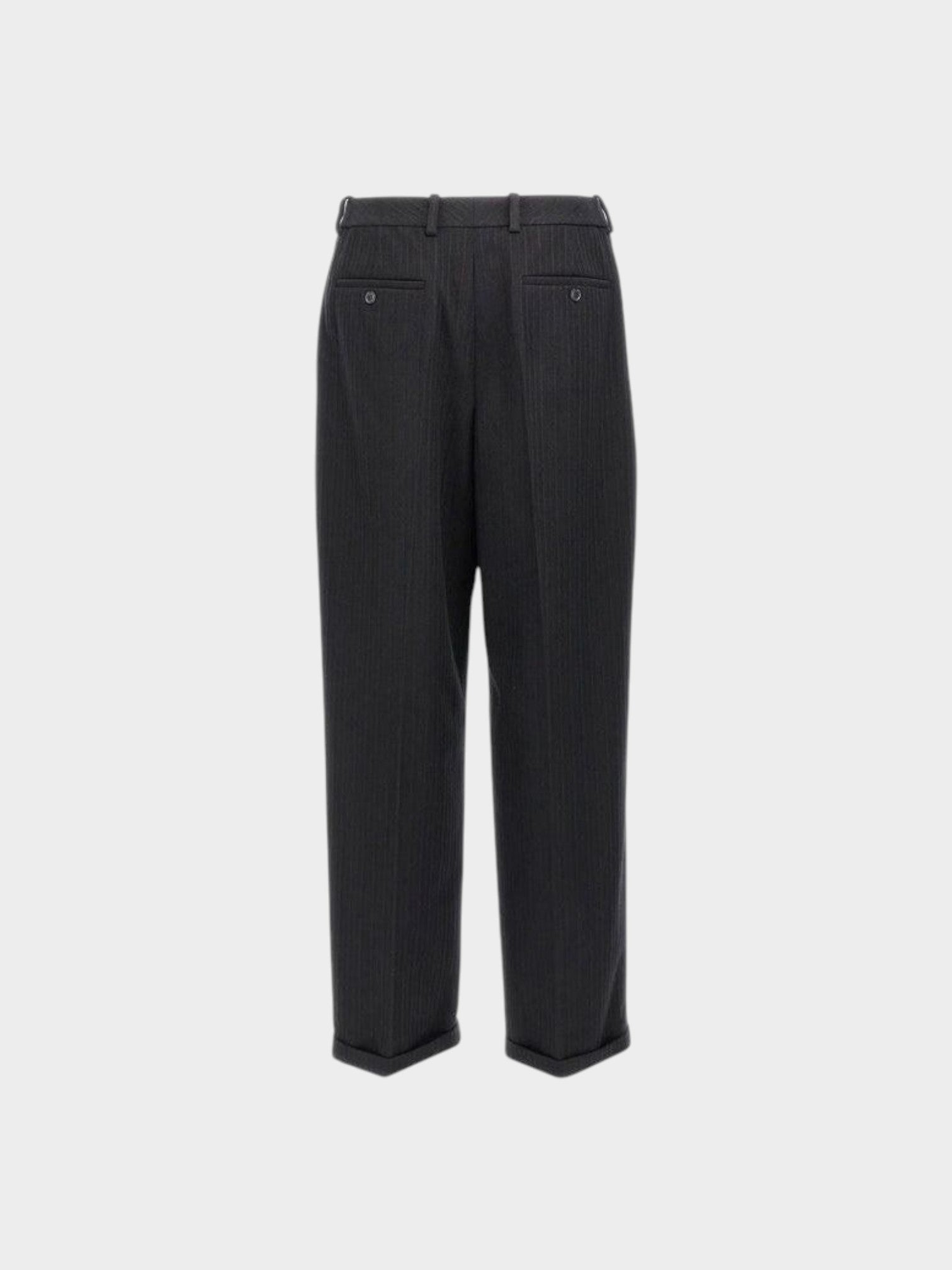 Saint Laurent Black Cashmere Casual Pants-thumbmail-3