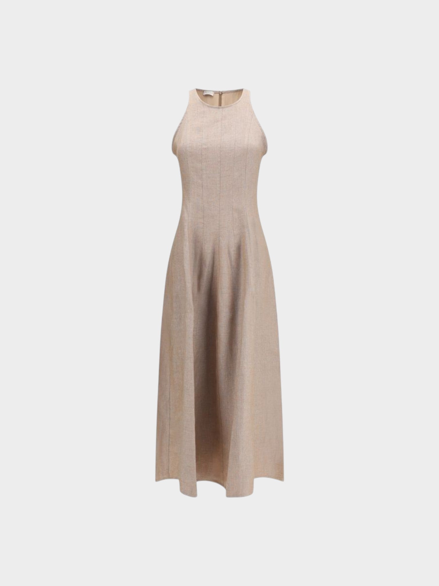 Brunello Cucinelli Beige Linen Casual Dress