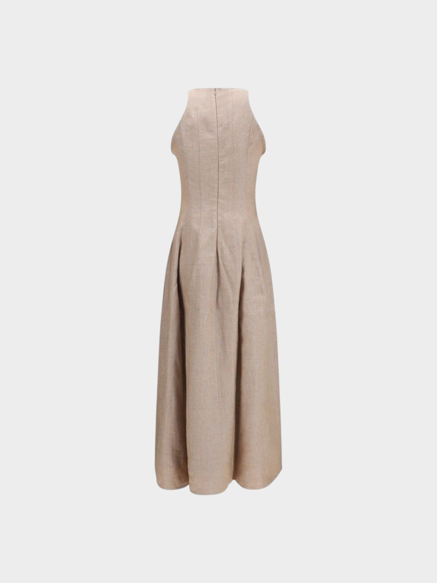 Brunello Cucinelli Beige Linen Casual Dress-thumbmail-2