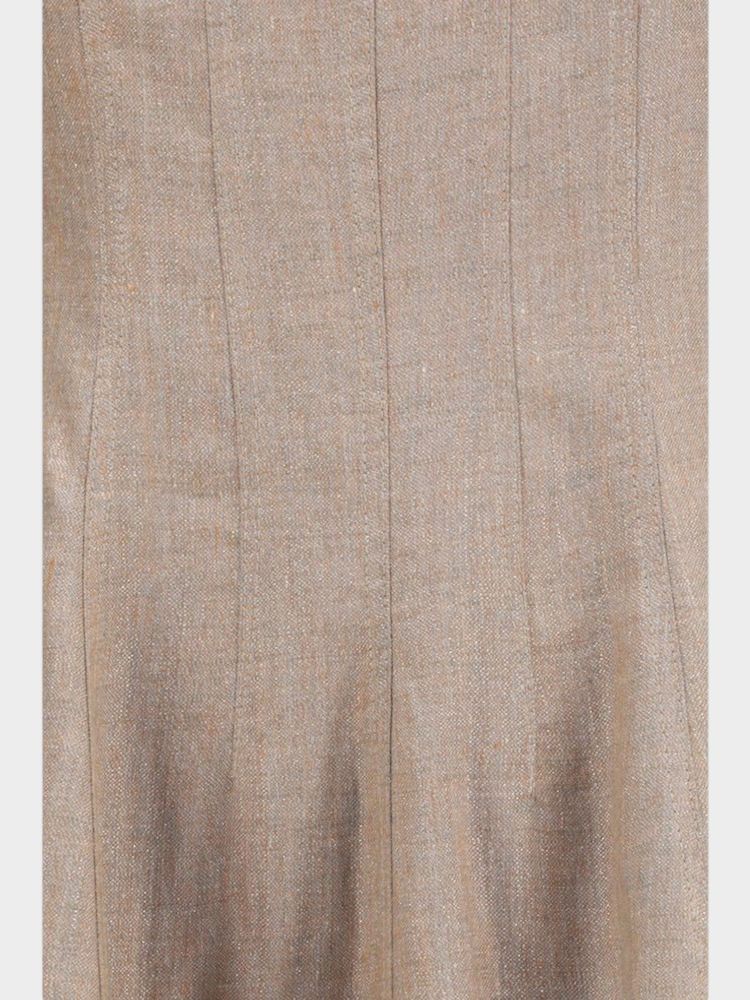 Brunello Cucinelli Beige Linen Casual Dress-thumbmail-3