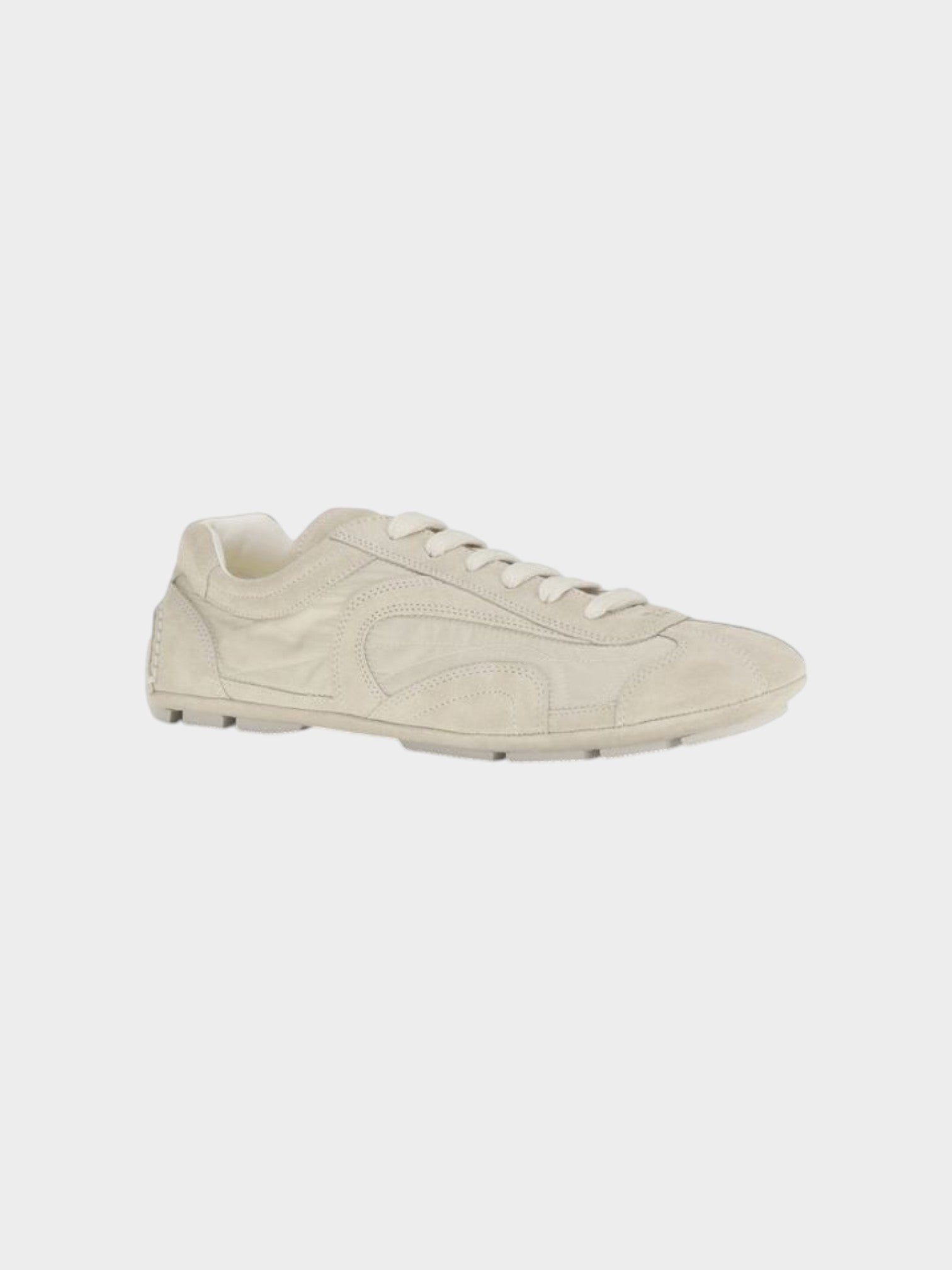 Prada Beige Calf Leather Bos Taurus Sneakers-thumbmail-2