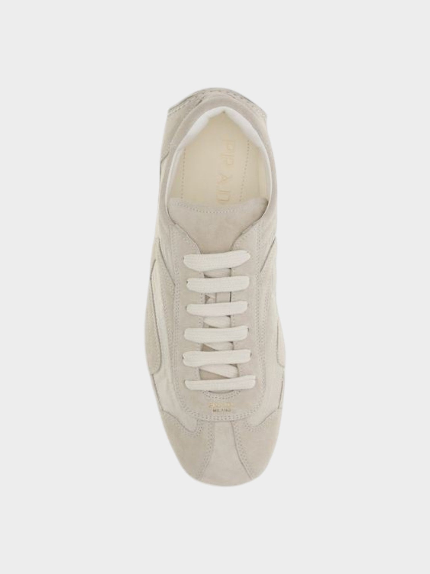 Prada Beige Calf Leather Bos Taurus Sneakers-thumbmail-4