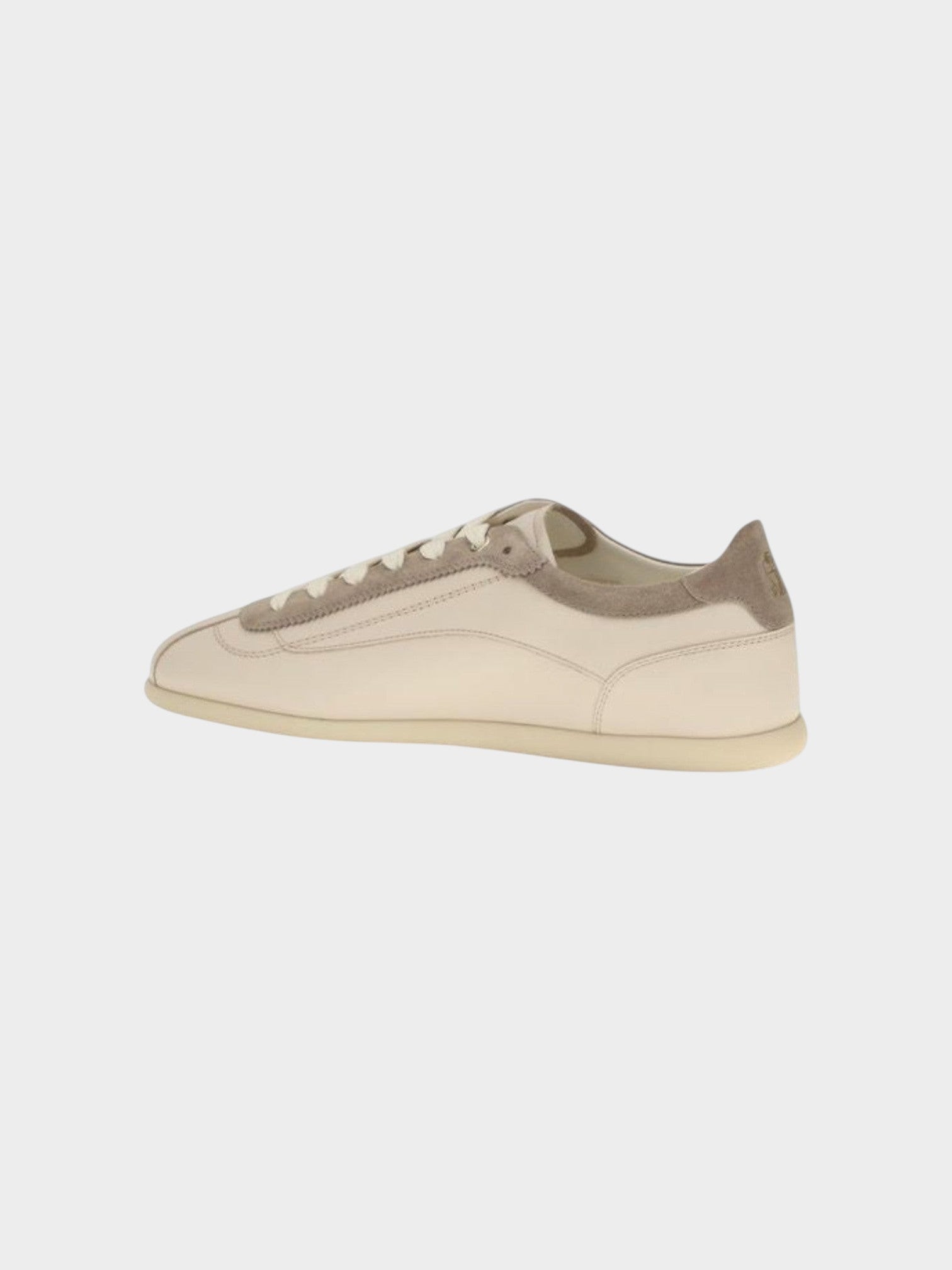 Brunello Cucinelli Beige Leather Low Top Sneakers-thumbmail-3
